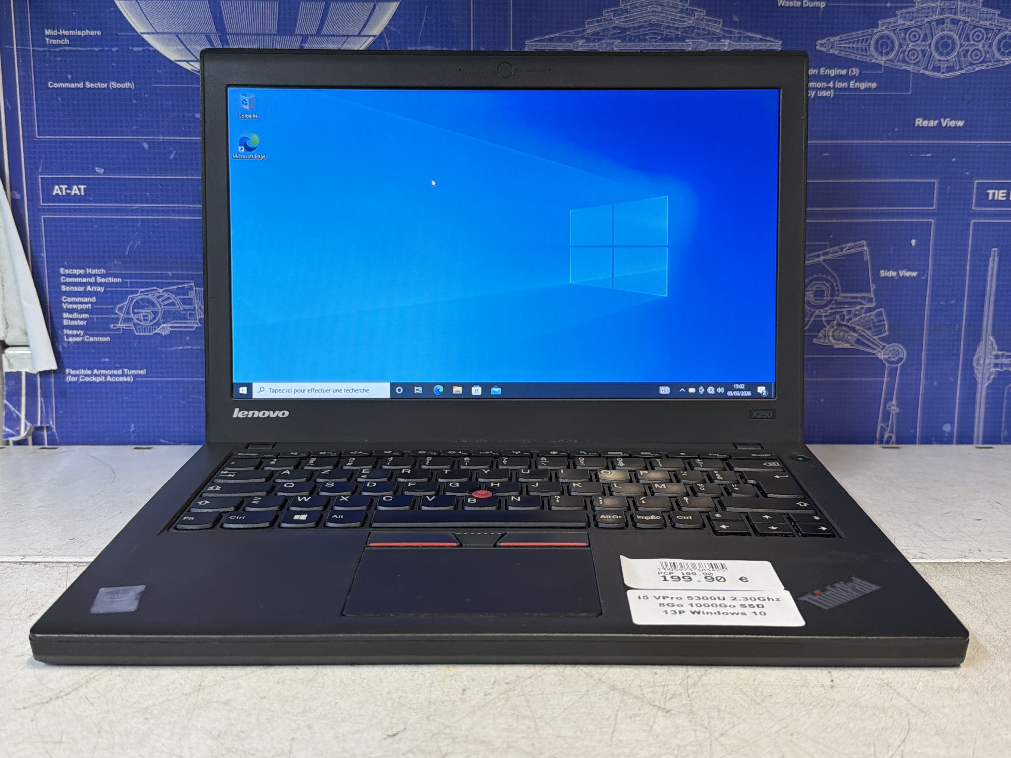 Lenovo ThinkPad 13” - Core i5‑5300U, 8 Go RAM, SSD 1 To, Windows 10