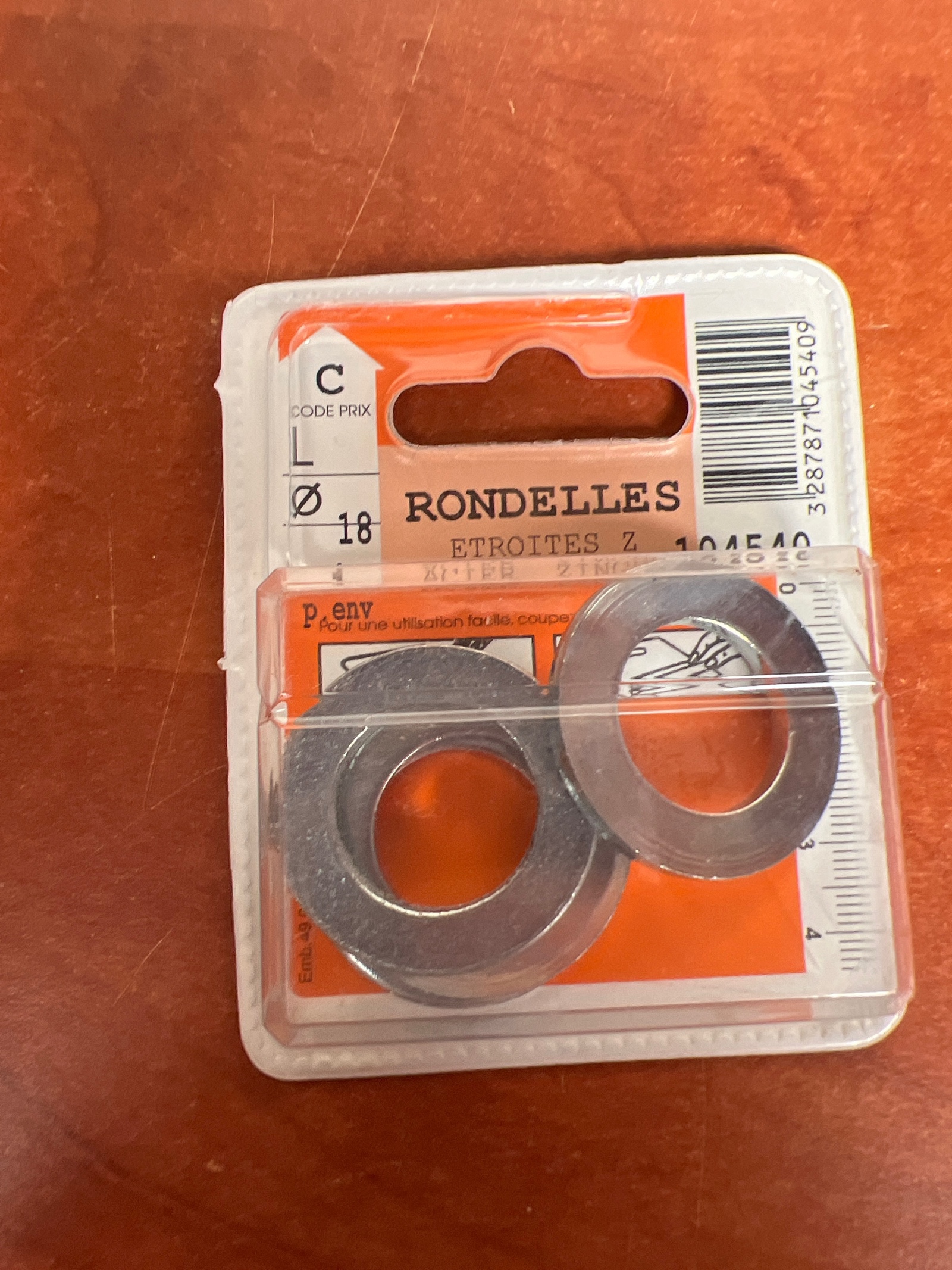 Rondelles étroites Ø18