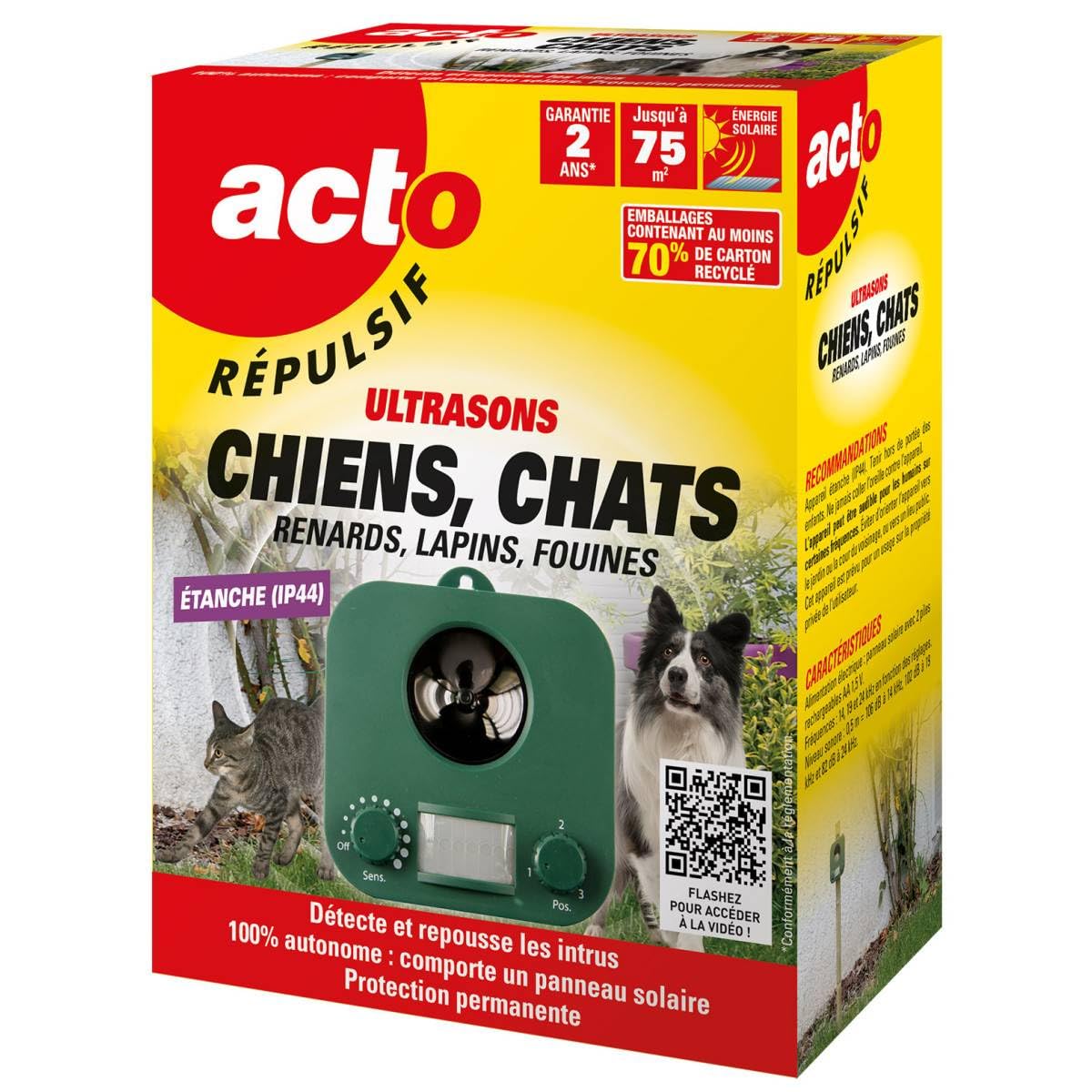 Répulsif chien et chat- ultrasons