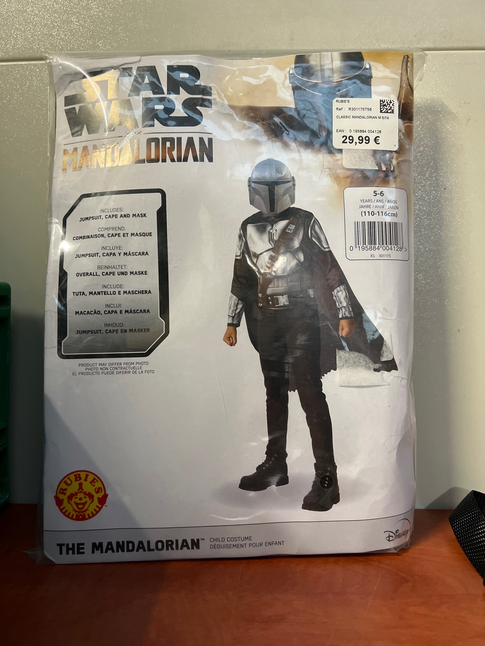 Rubie's Star Wars The Mandalorian - Déguisement enfant 5-6 ans