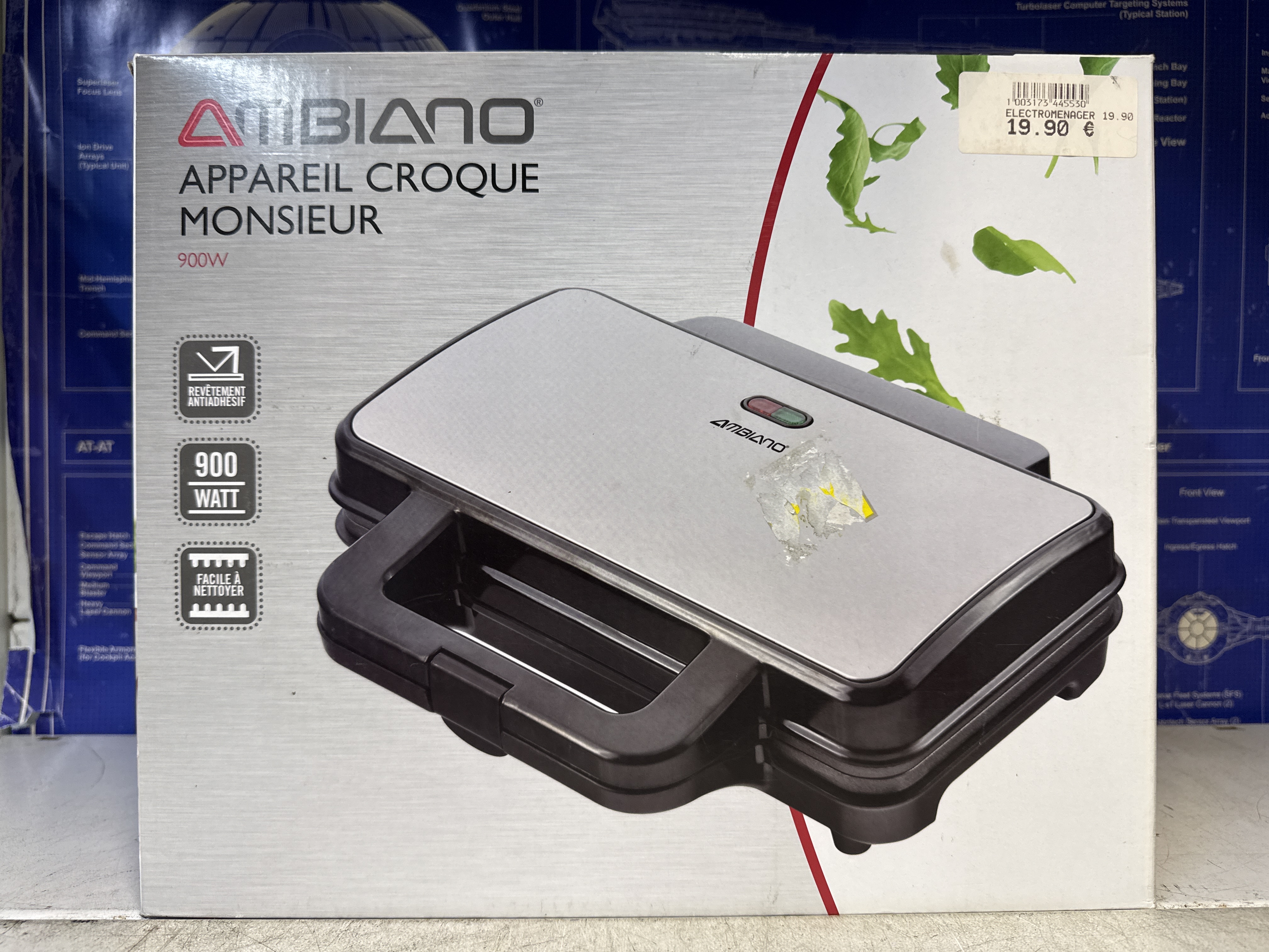 Ambiano Appareil croque-monsieur 900 W