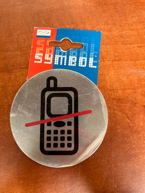 Symbol - Pictogramme téléphone portable interdit (panneau rond)