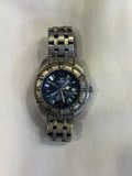 Montre Festina analogique cadran bleu, date, bracelet métal — photo 1