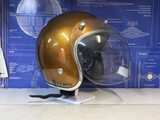 Casque moto jet Speedway or pailleté, visière bulle — photo 1
