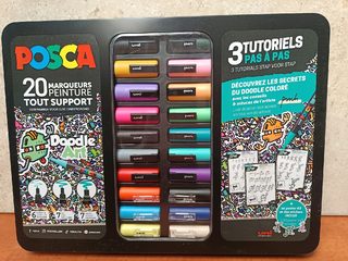 Posca Doodle Art - Coffret 20 marqueurs peinture tout support