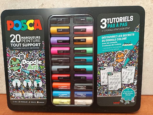 Posca Doodle Art - Coffret 20 marqueurs peinture tout support