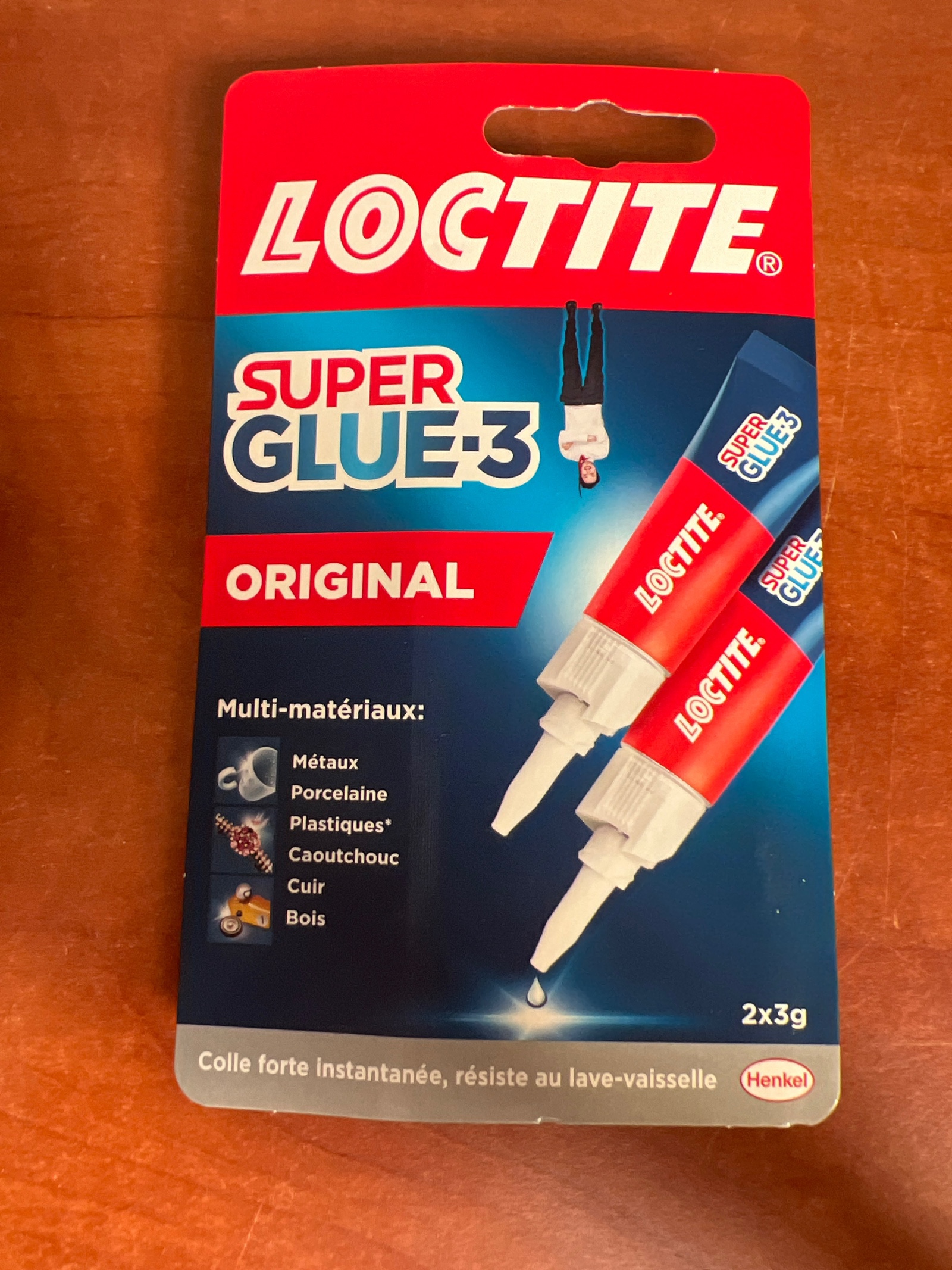 Loctite Super Glue-3 Original – pack 2 x 3 g (colle instantanée multi-matériaux)