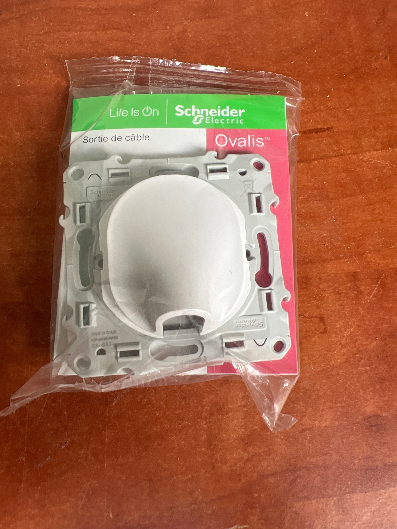 Schneider Electric Ovalis sortie de câble blanc