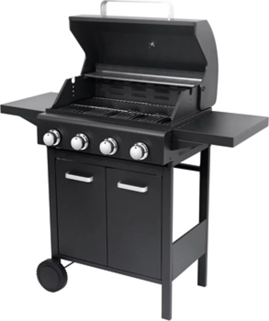 Barbecue à gaz 4 brûleurs avec couvercle