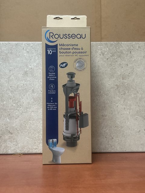 Rousseau mécanisme de chasse d’eau à bouton poussoir (NF)