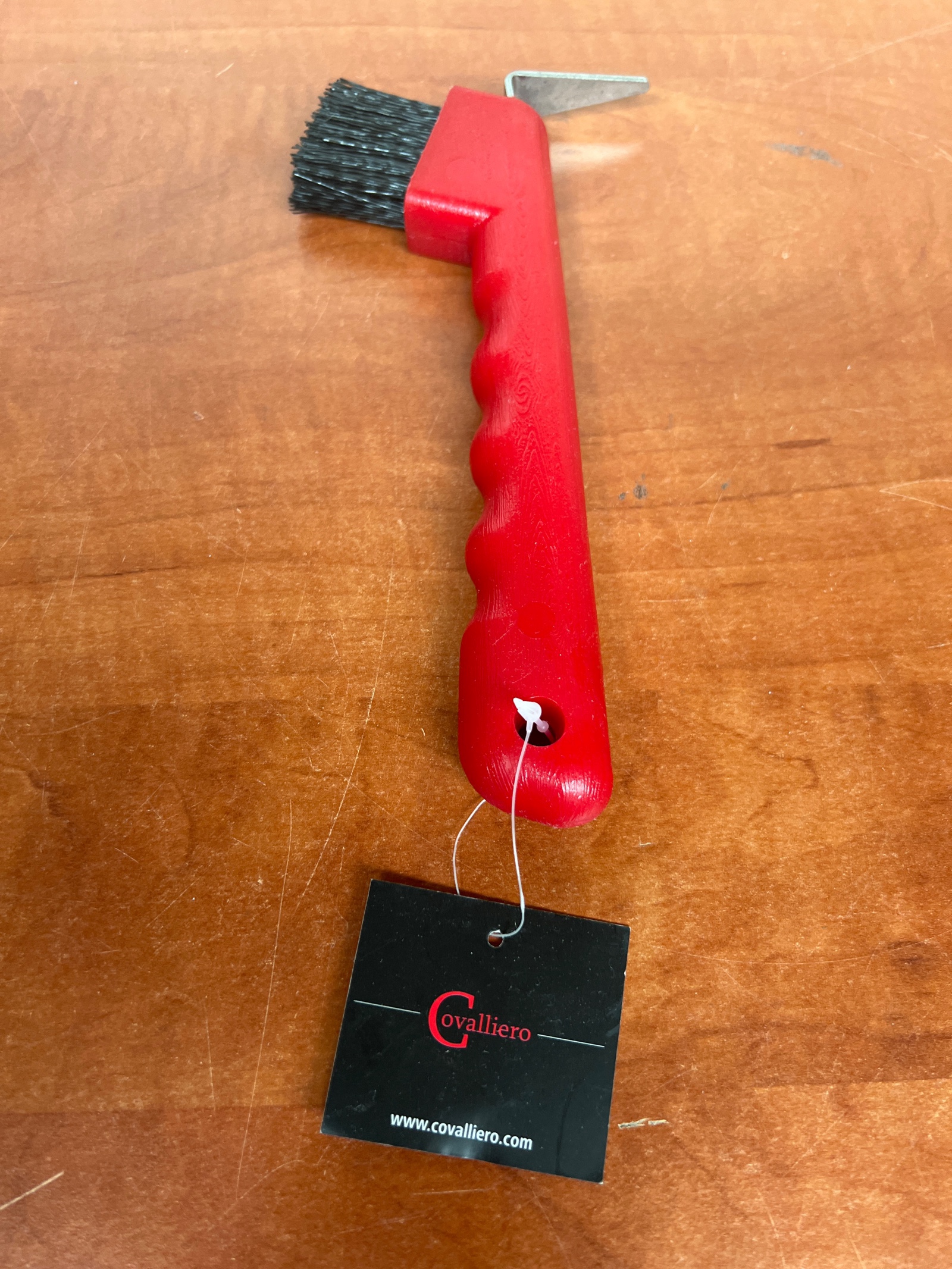 Covalliero cure-pieds avec brosse - rouge