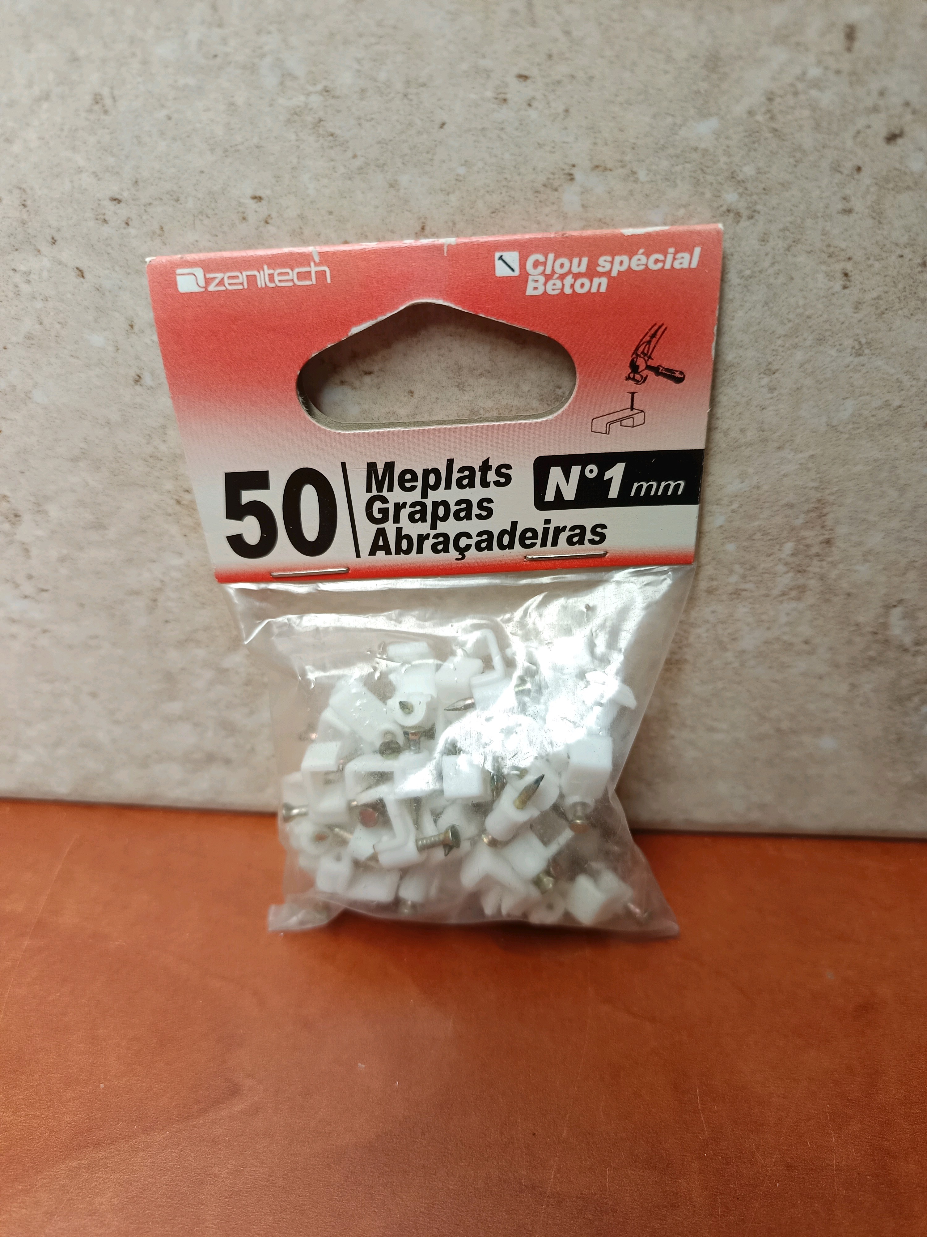 Zentech Meplats N°1 mm – sachet de 50 (clou spécial béton)