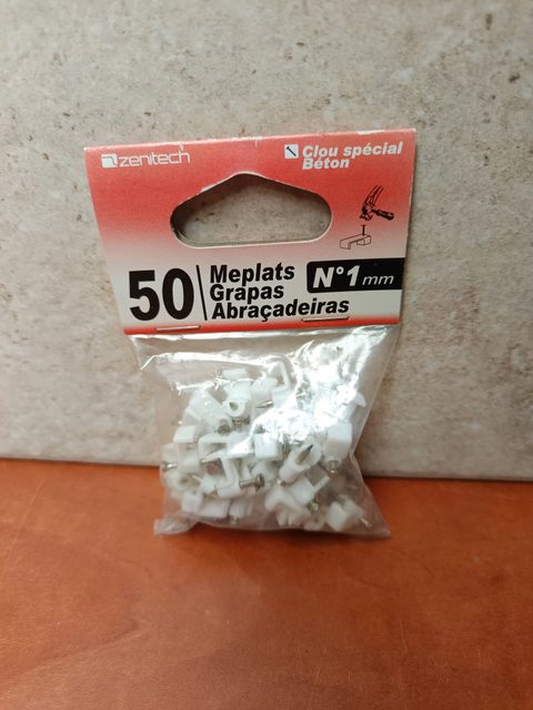 Zentech Meplats N°1 mm – sachet de 50 (clou spécial béton)