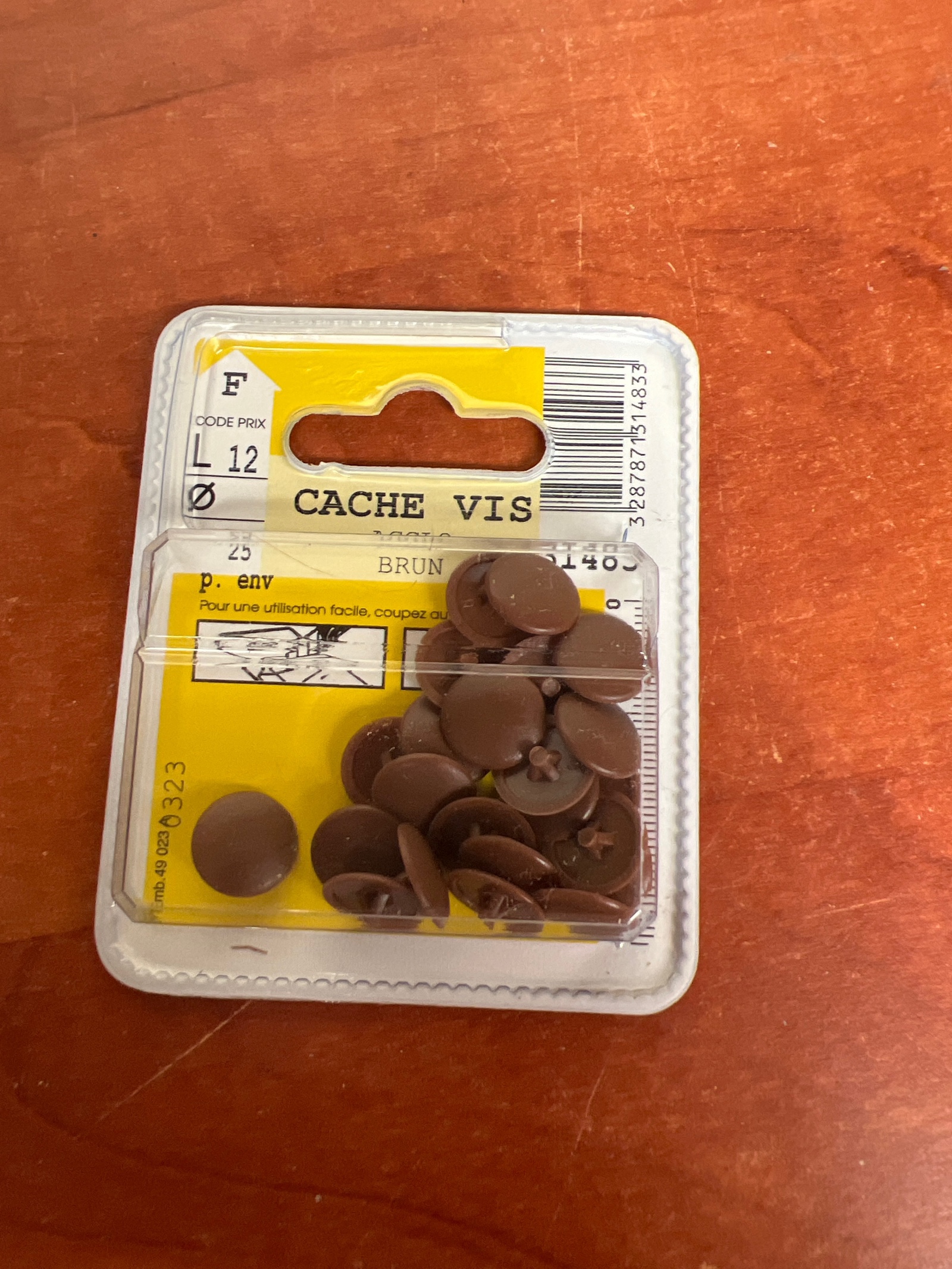 Cache-vis brun Ø 9,23 mm (x25)