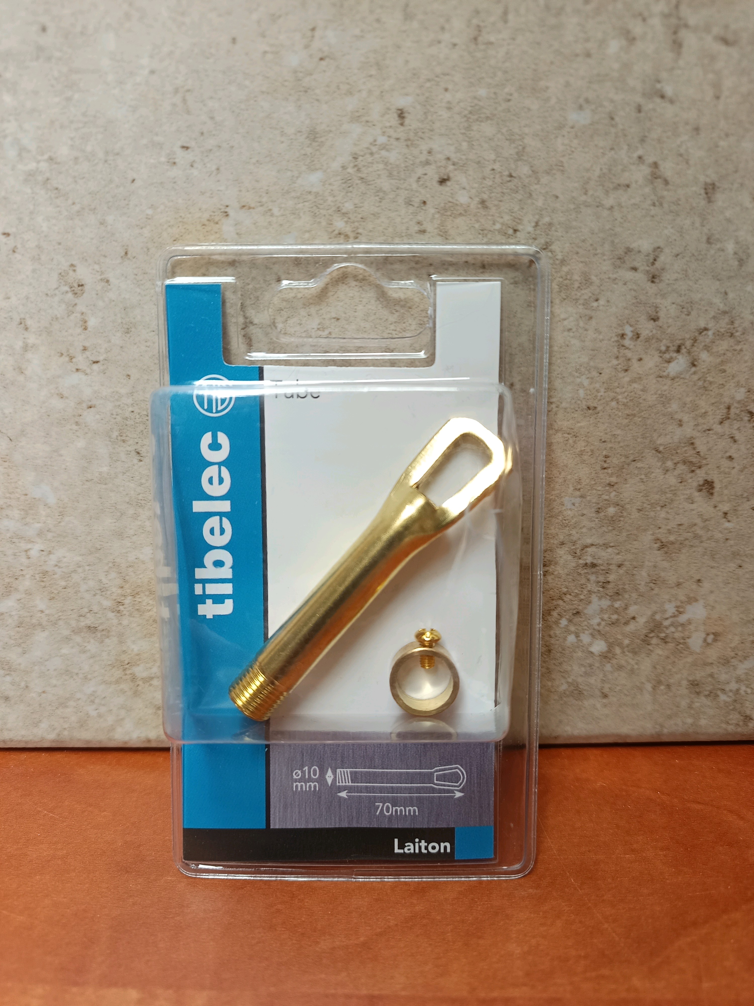 Tibelec embout à œillet laiton Ø10 mm 70 mm