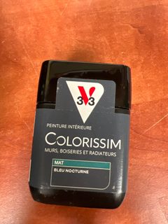 V33 Colorissim peinture intérieure mat – Bleu Nocturne (murs, boiseries et radiateurs)