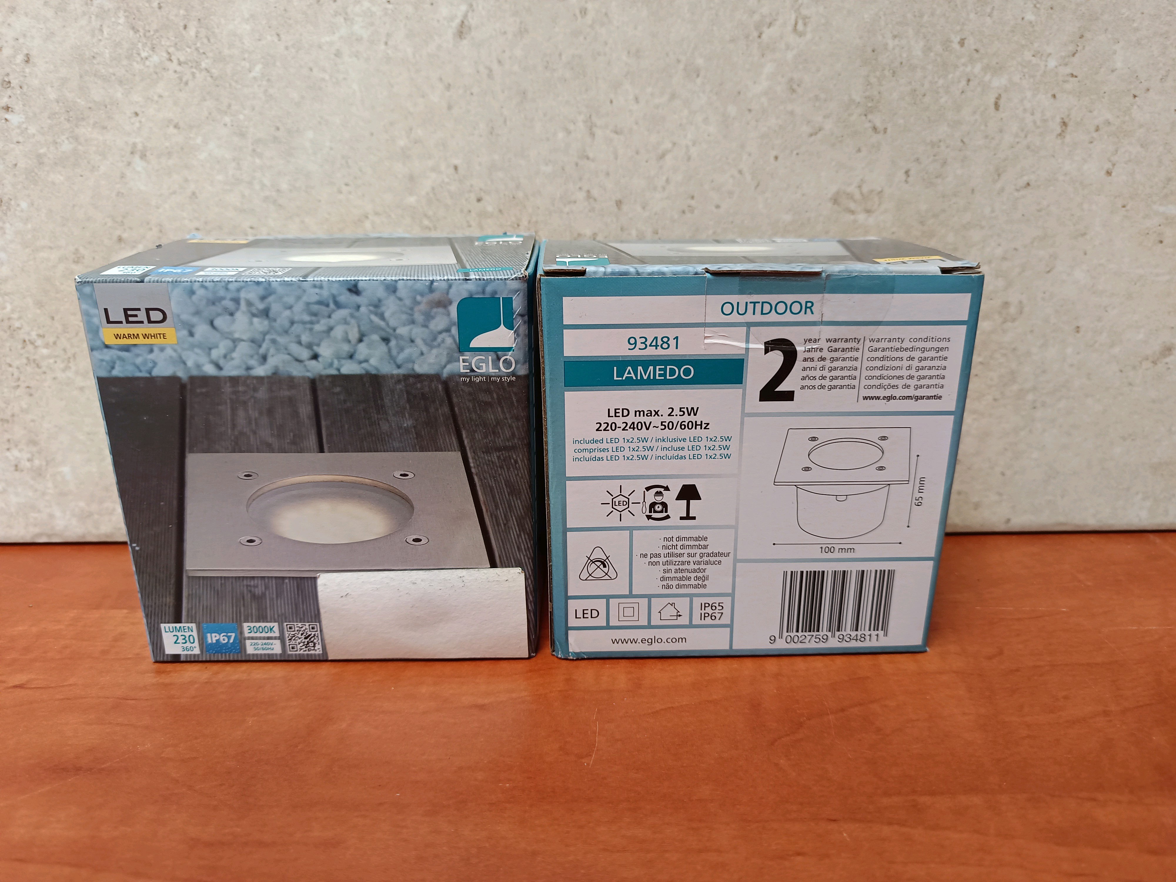 EGLO LAMEDO 93481 spot de sol encastrable extérieur LED IP67
