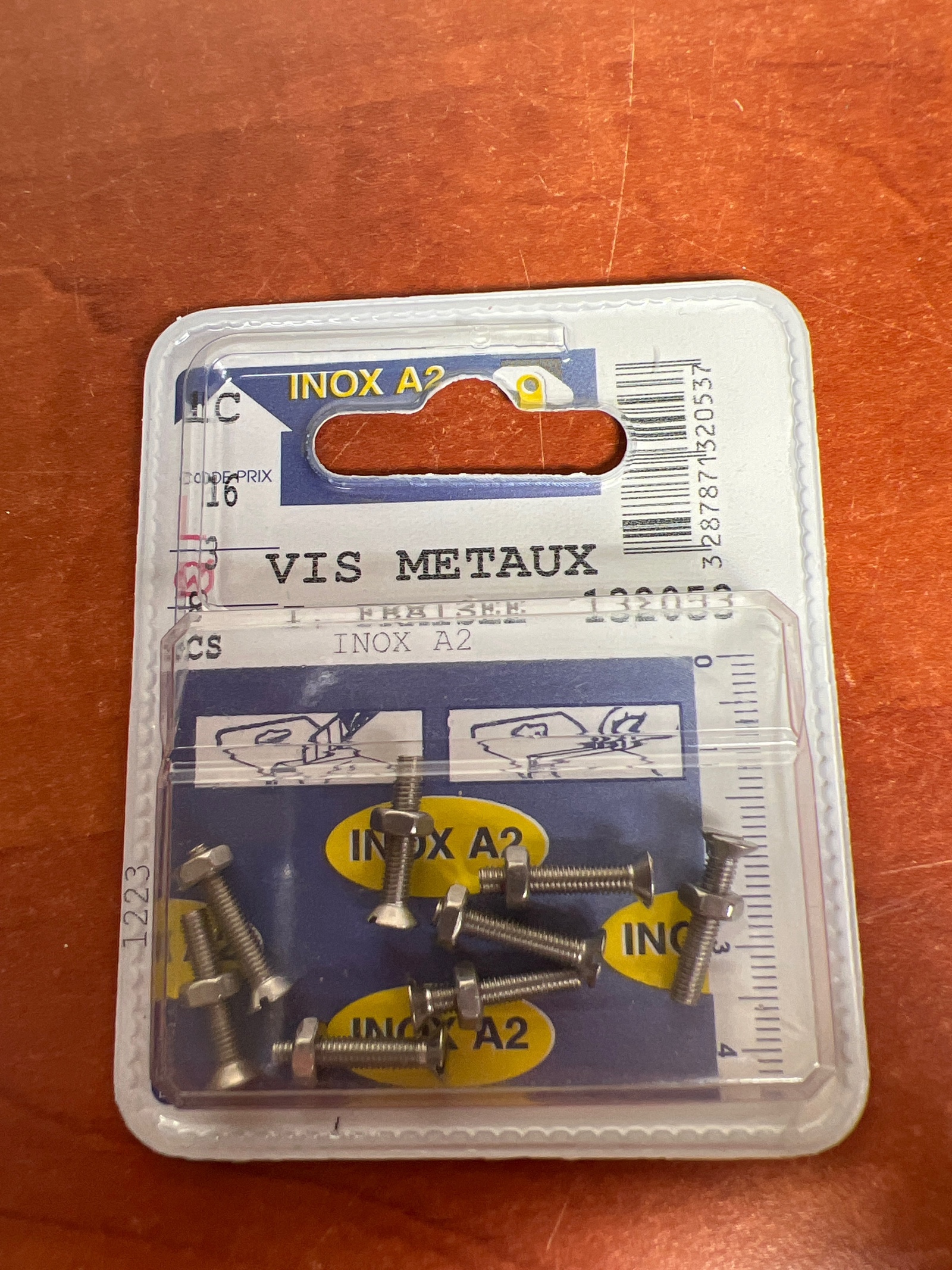 Vis métaux à tête fraisée Inox A2