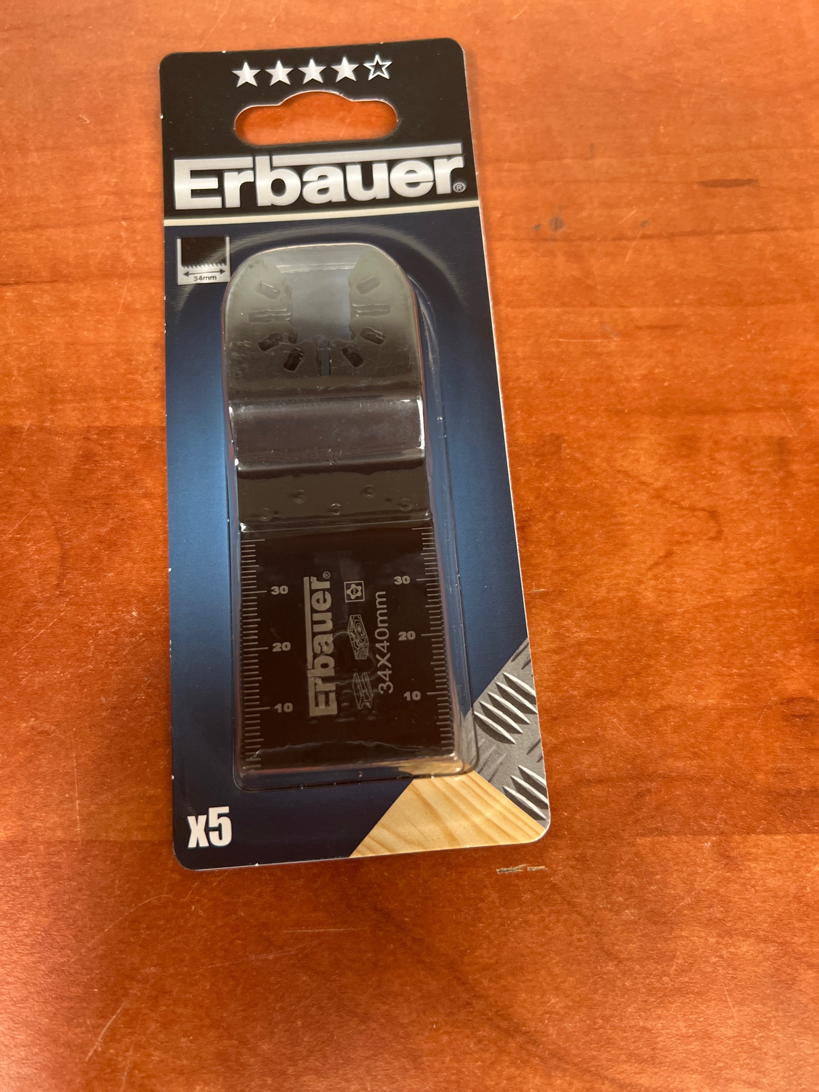 Erbauer MLT45703 lames plongeantes multi-matériaux 34 mm x5