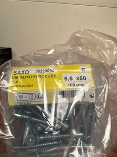 SAXO Vis autoperceuse T.F 5,5 x 50 - Acier zingué (100 pcs)