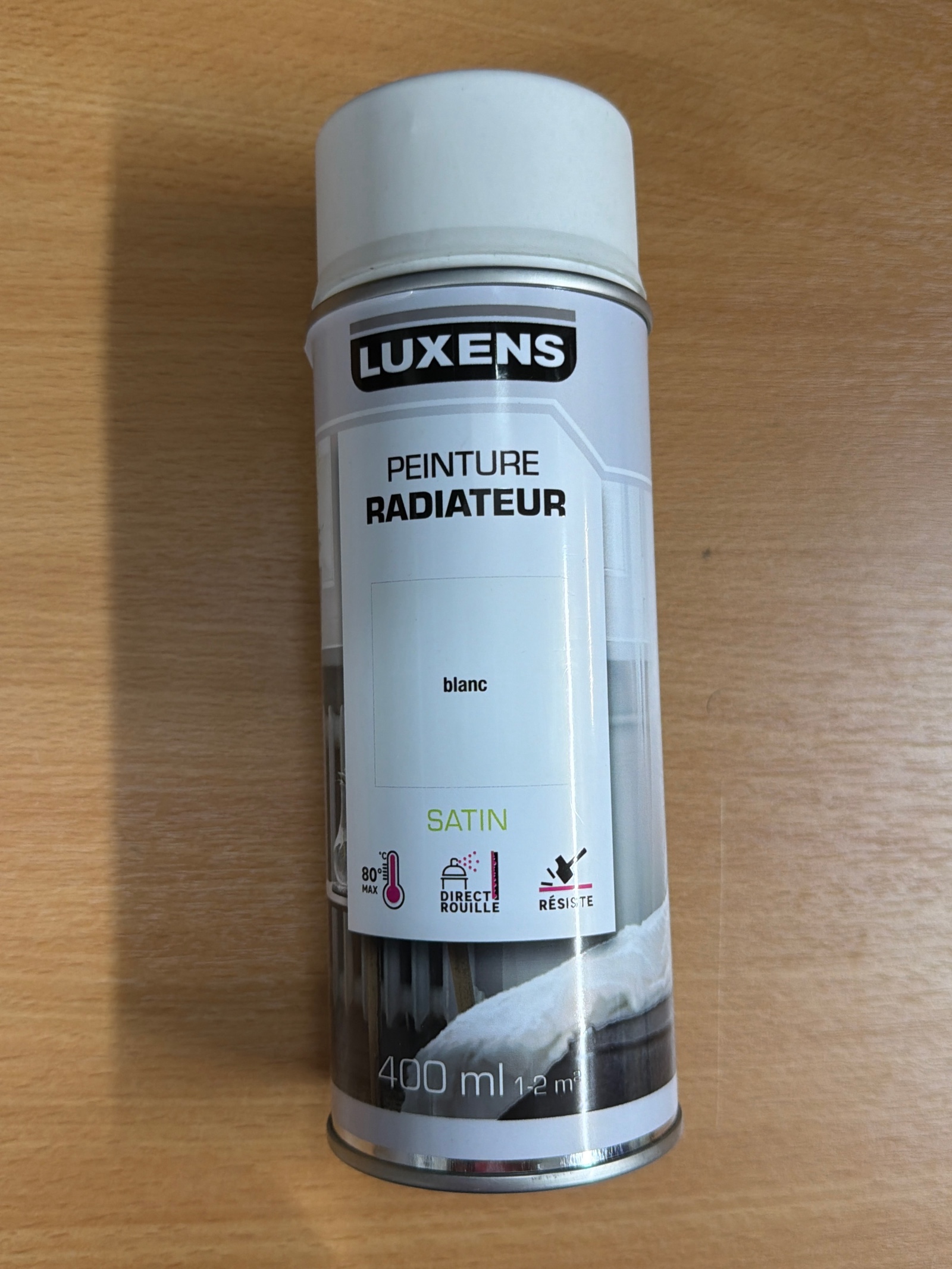 LUXENS Peinture radiateur blanc satin 400 ml (aérosol)