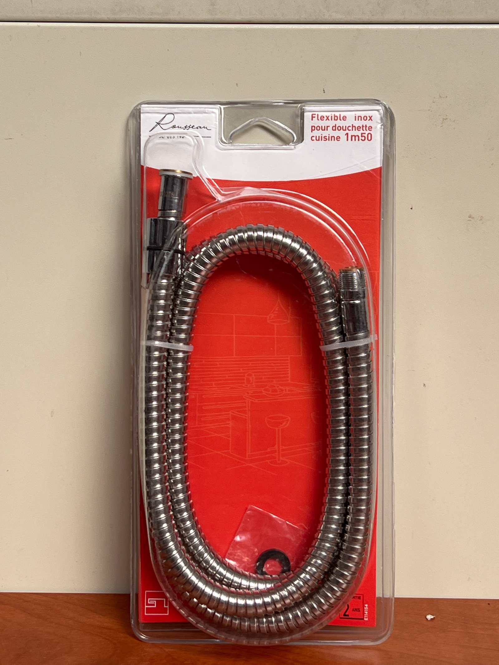 Flexible inox pour douchette de cuisine 1,50 m (avec joint)