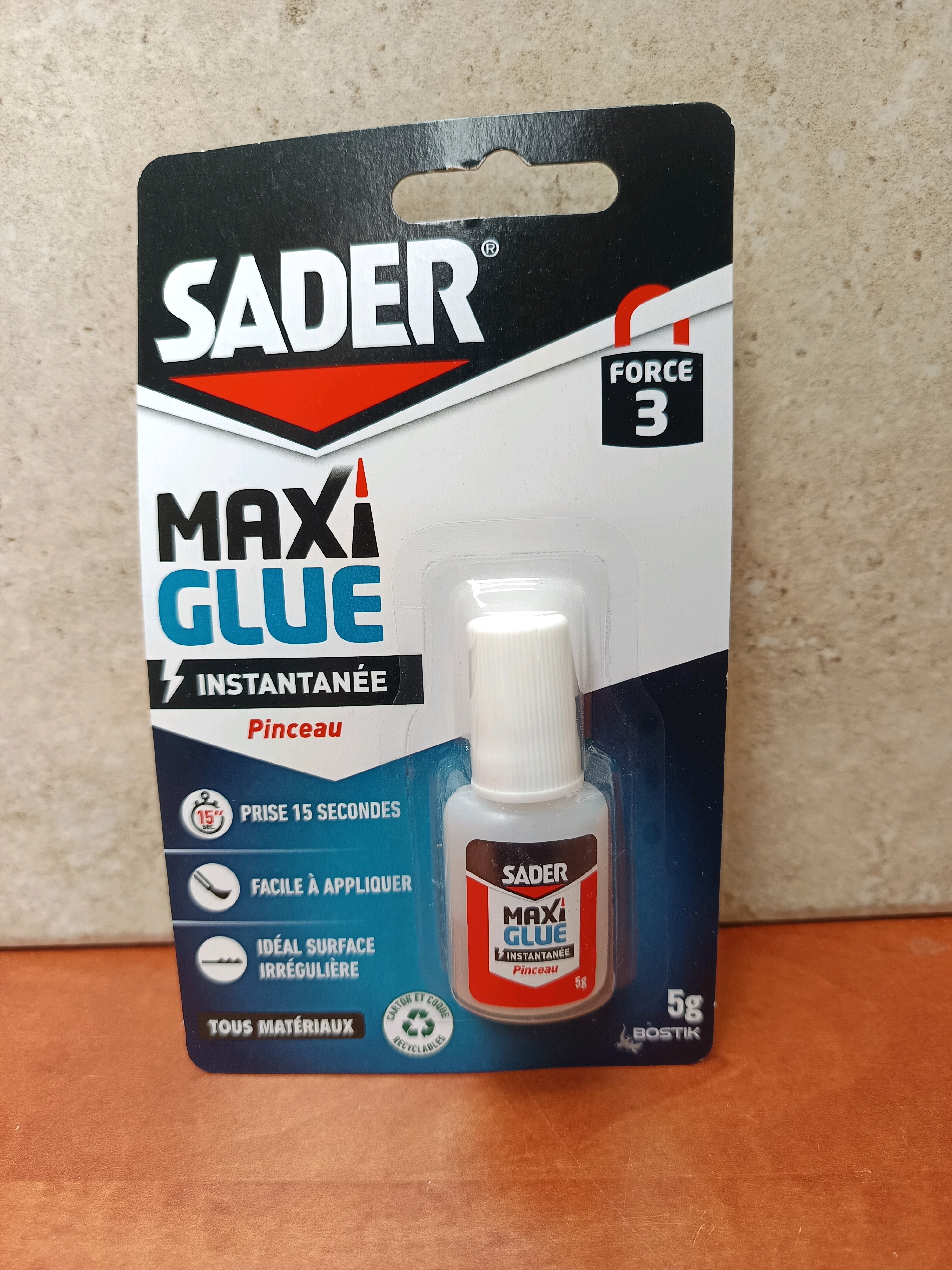 Sader Maxi Glue Instantanée Pinceau 5 g - Force 3
