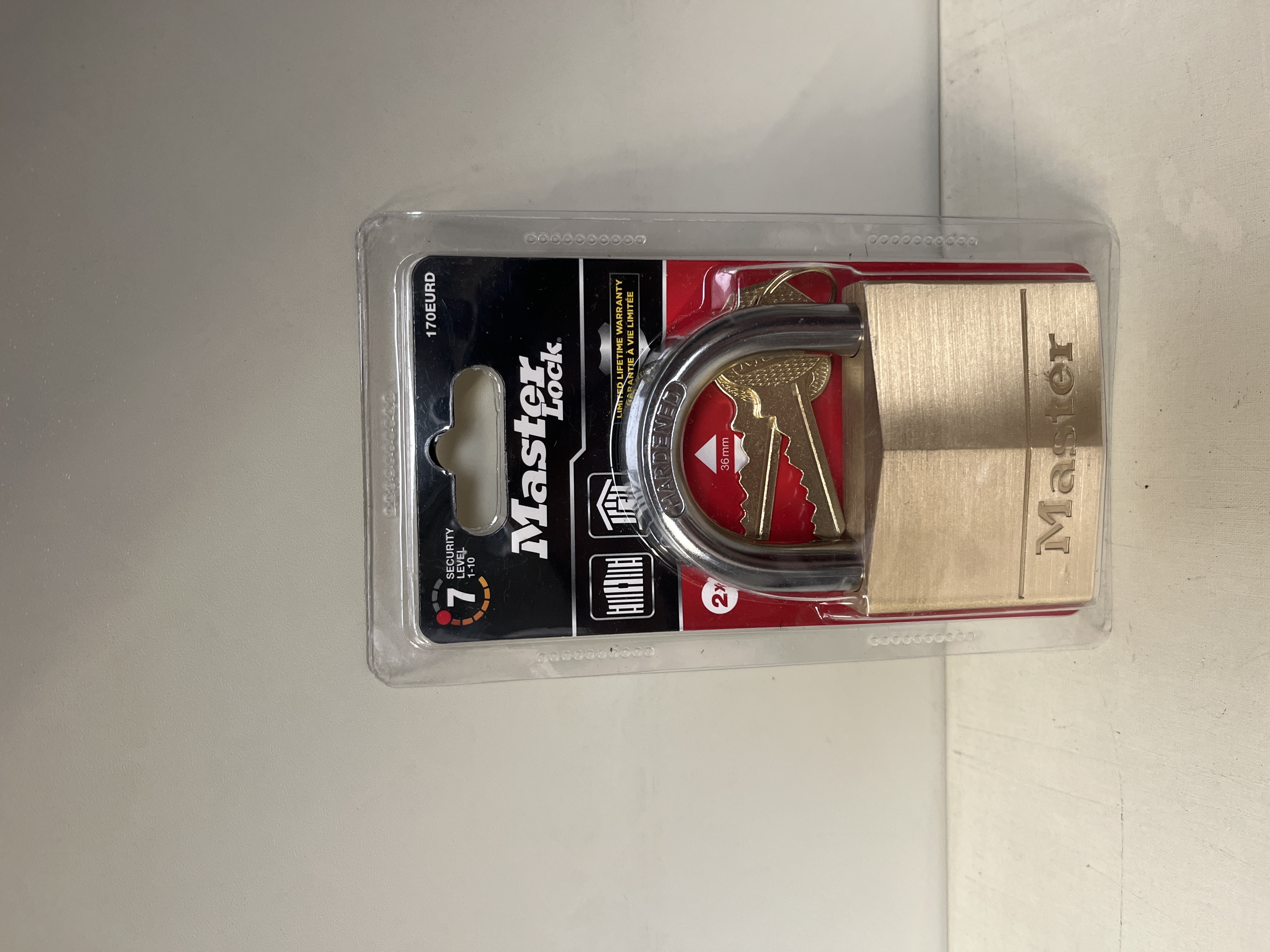 Cadenas Master Lock en laiton avec 2 clés