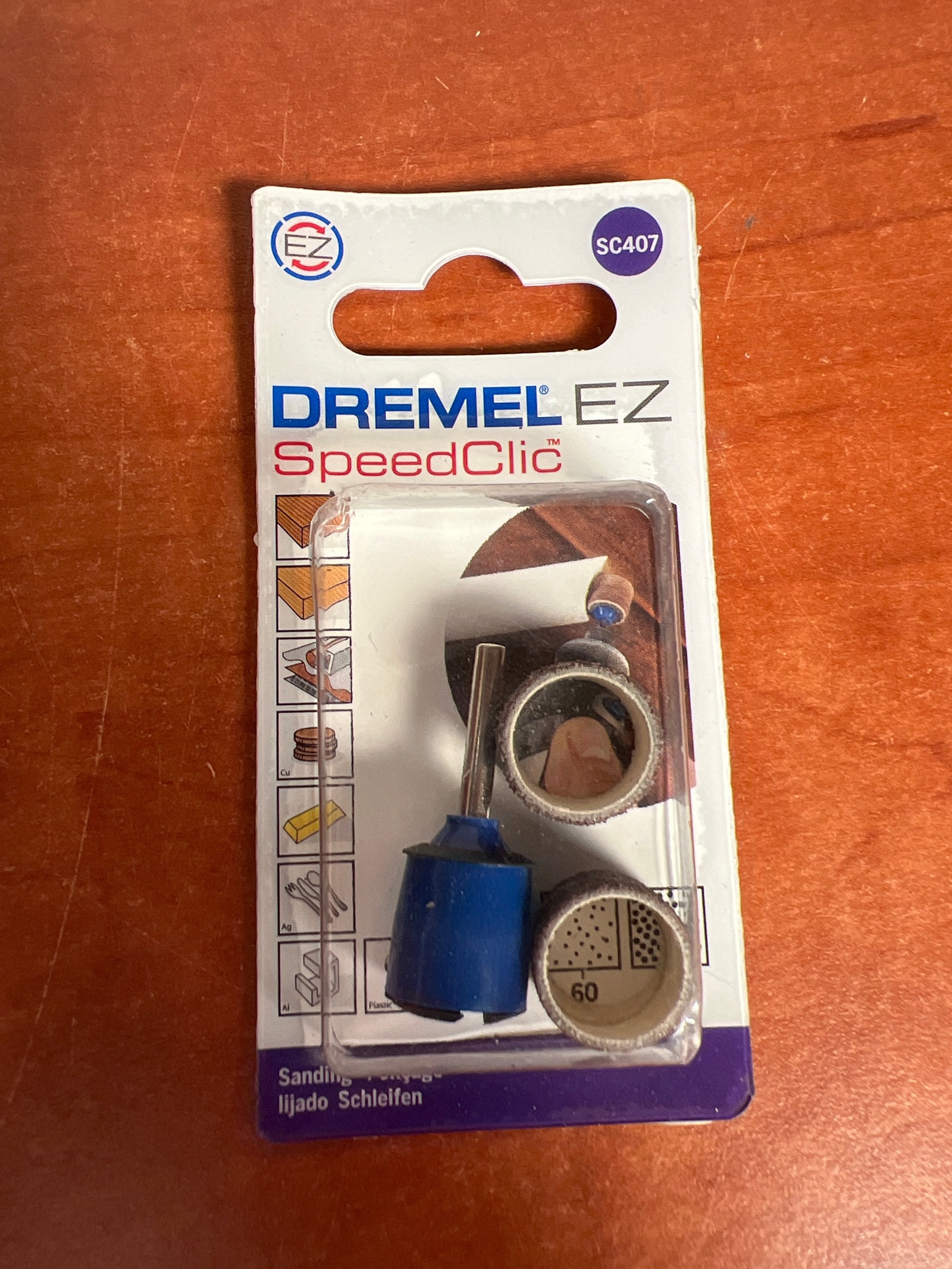 Dremel SC407 mandrin et bandes abrasives 13 mm EZ SpeedClic