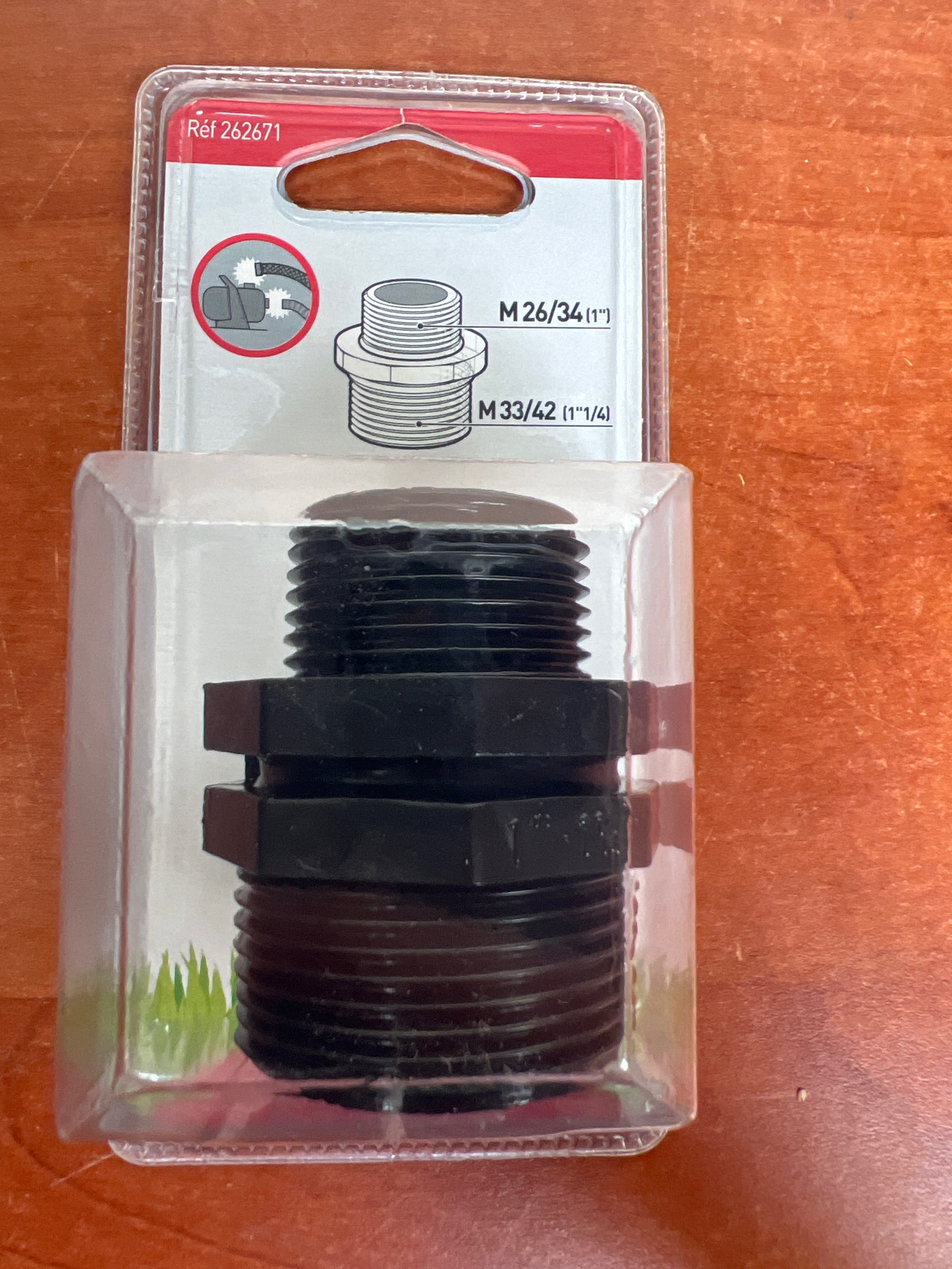 Raccord réducteur fileté plastique M26/34 (1") - M33/42 (1"1/4)
