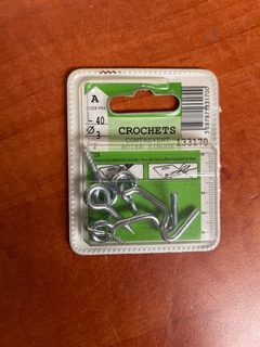 Crochets contrevent Ø3 x 40 mm - acier zingué