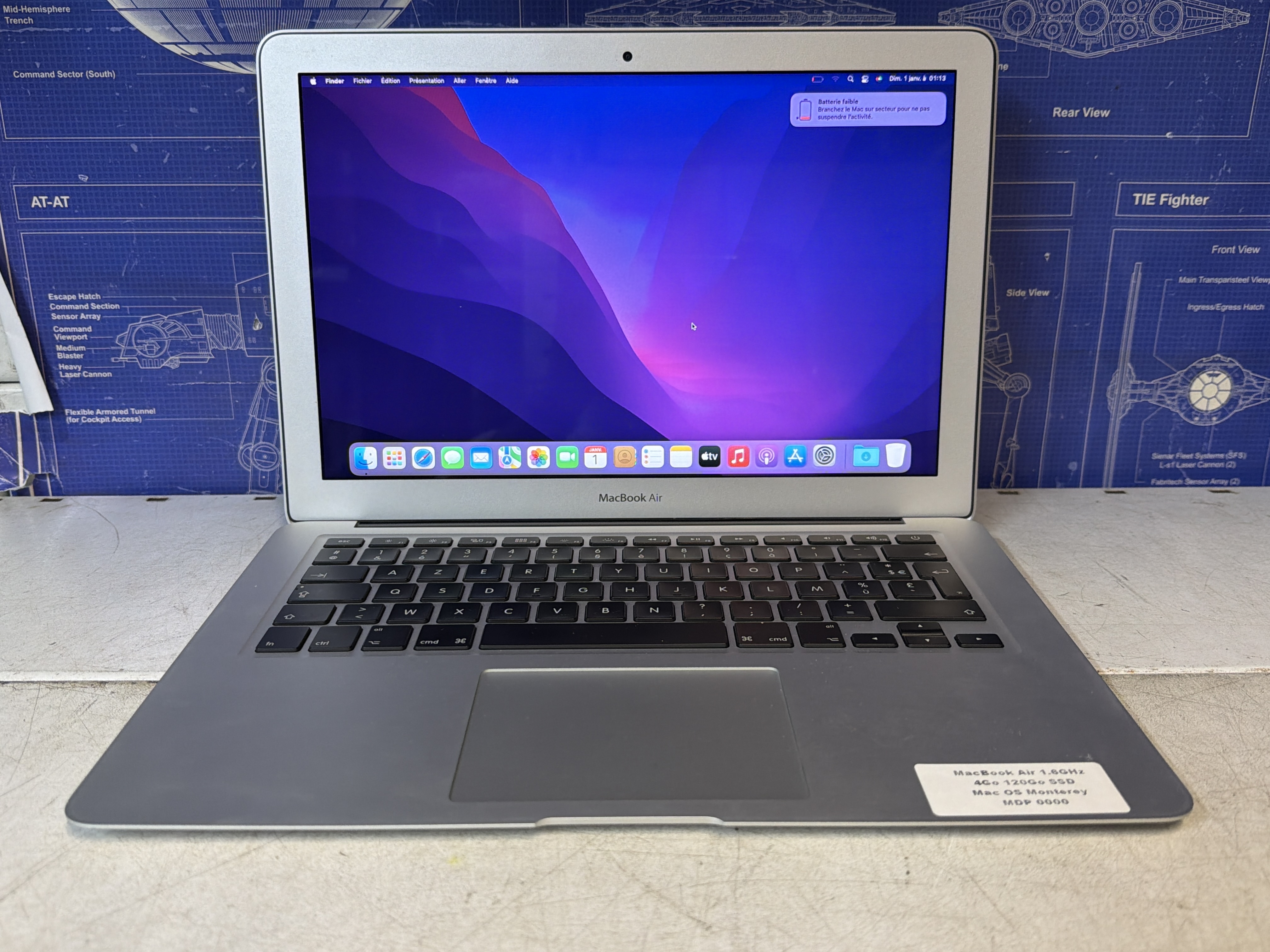 Apple MacBook Air 1.6 GHz (4 Go, 120 Go SSD)