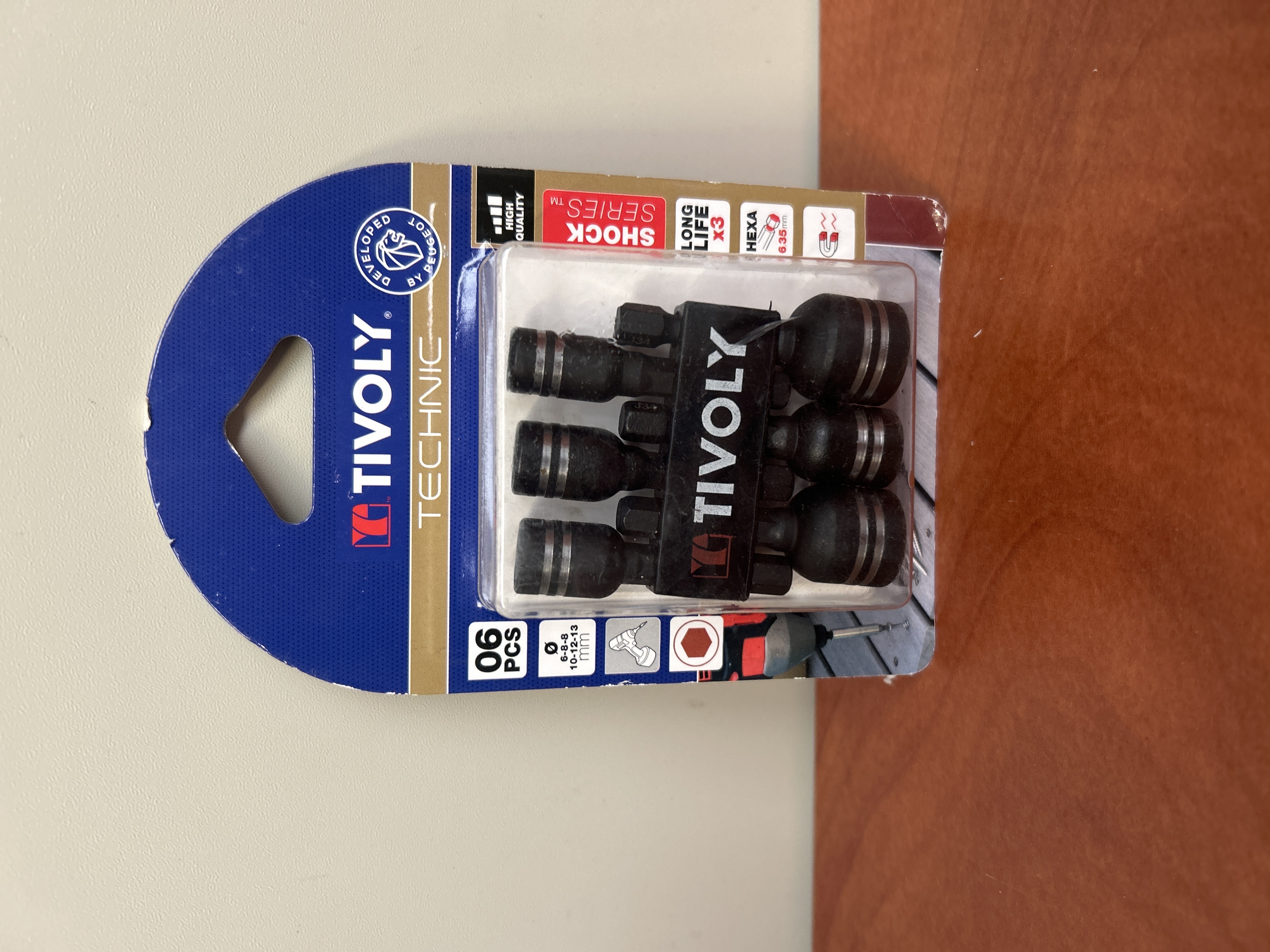 Tivoly Technic Shock Series - Jeu d’embouts (6 pièces)
