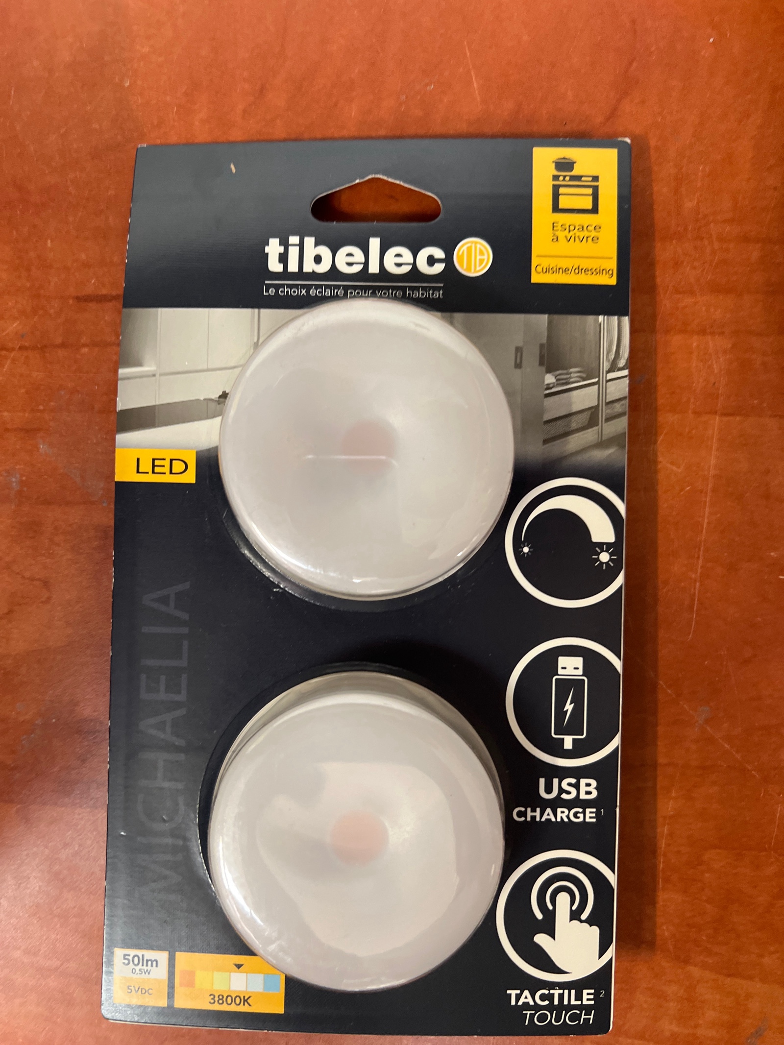 Tibelec Michaelia lampe LED tactile rechargeable USB