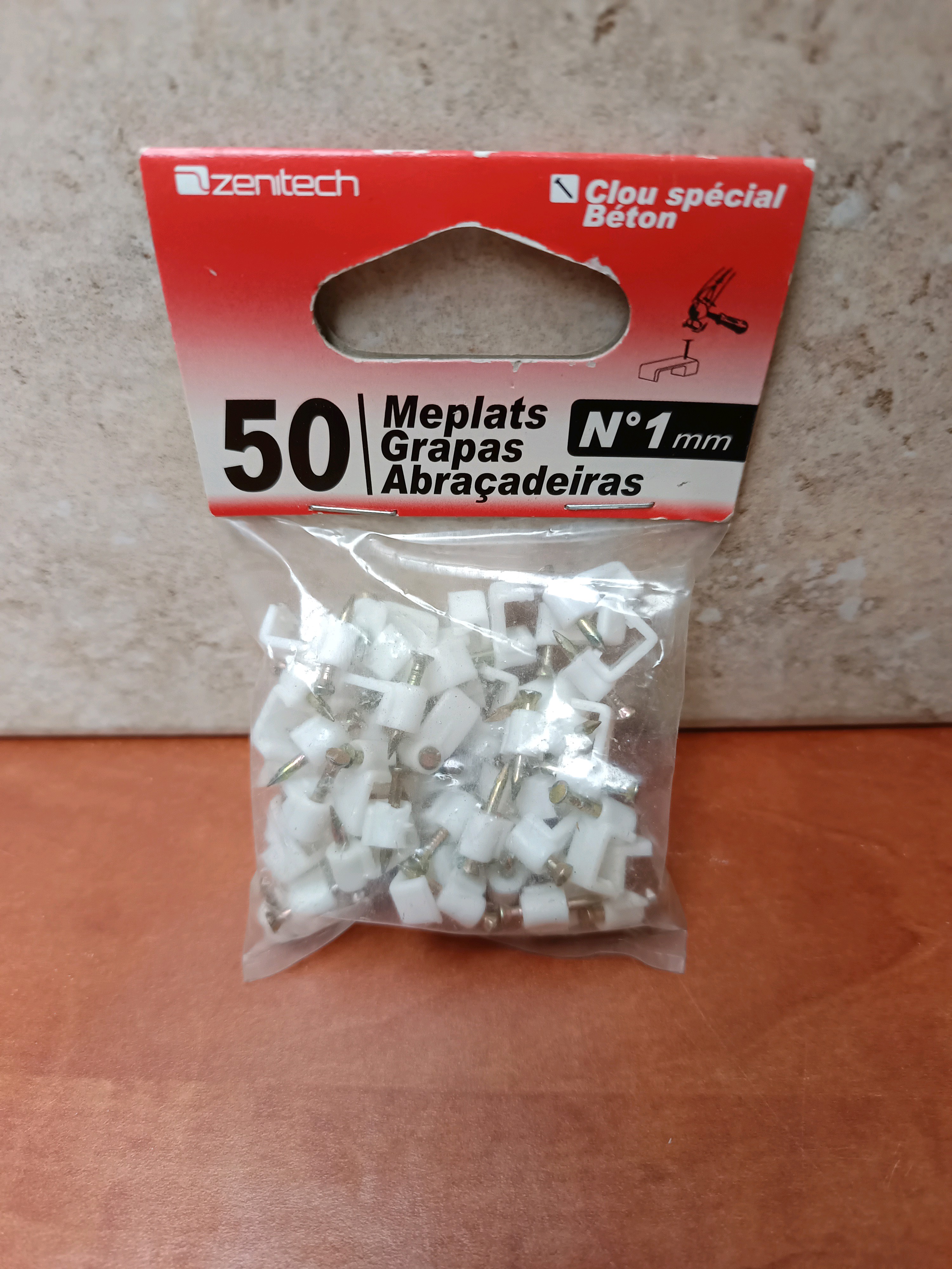 Zentech Meplats N° 1 mm – clou spécial béton (sachet de 50)