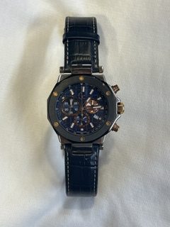 Montre GC X72025G7S chronographe, bracelet cuir noir