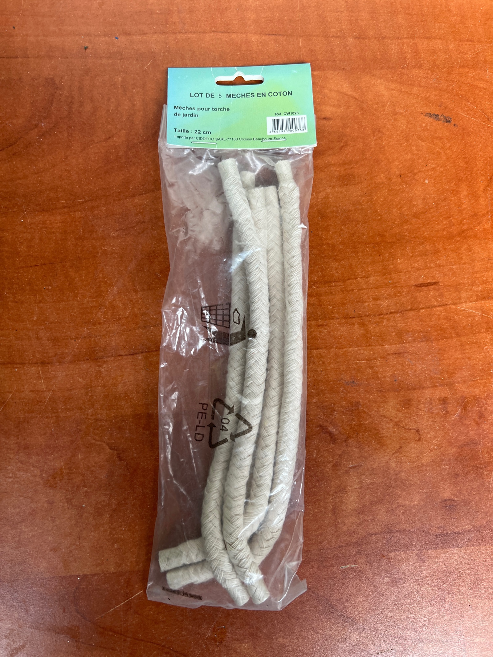 Lot de 5 mèches en coton pour torches