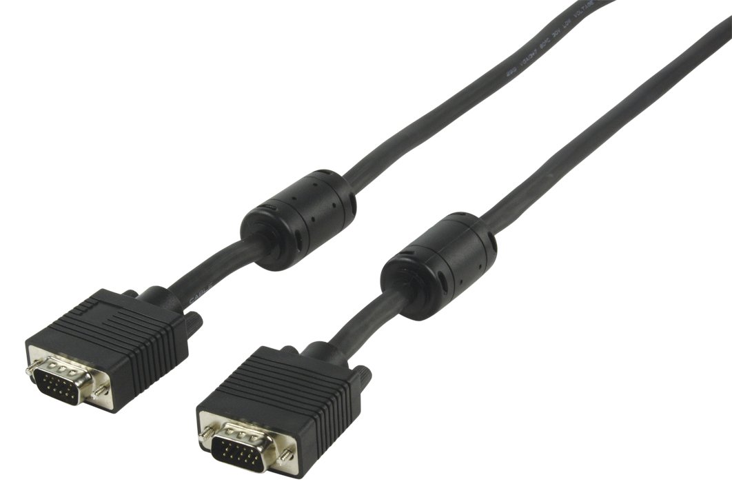 Cable avec fiche VGA mâle ET fiche VGA mâle 15 broches - 1m80