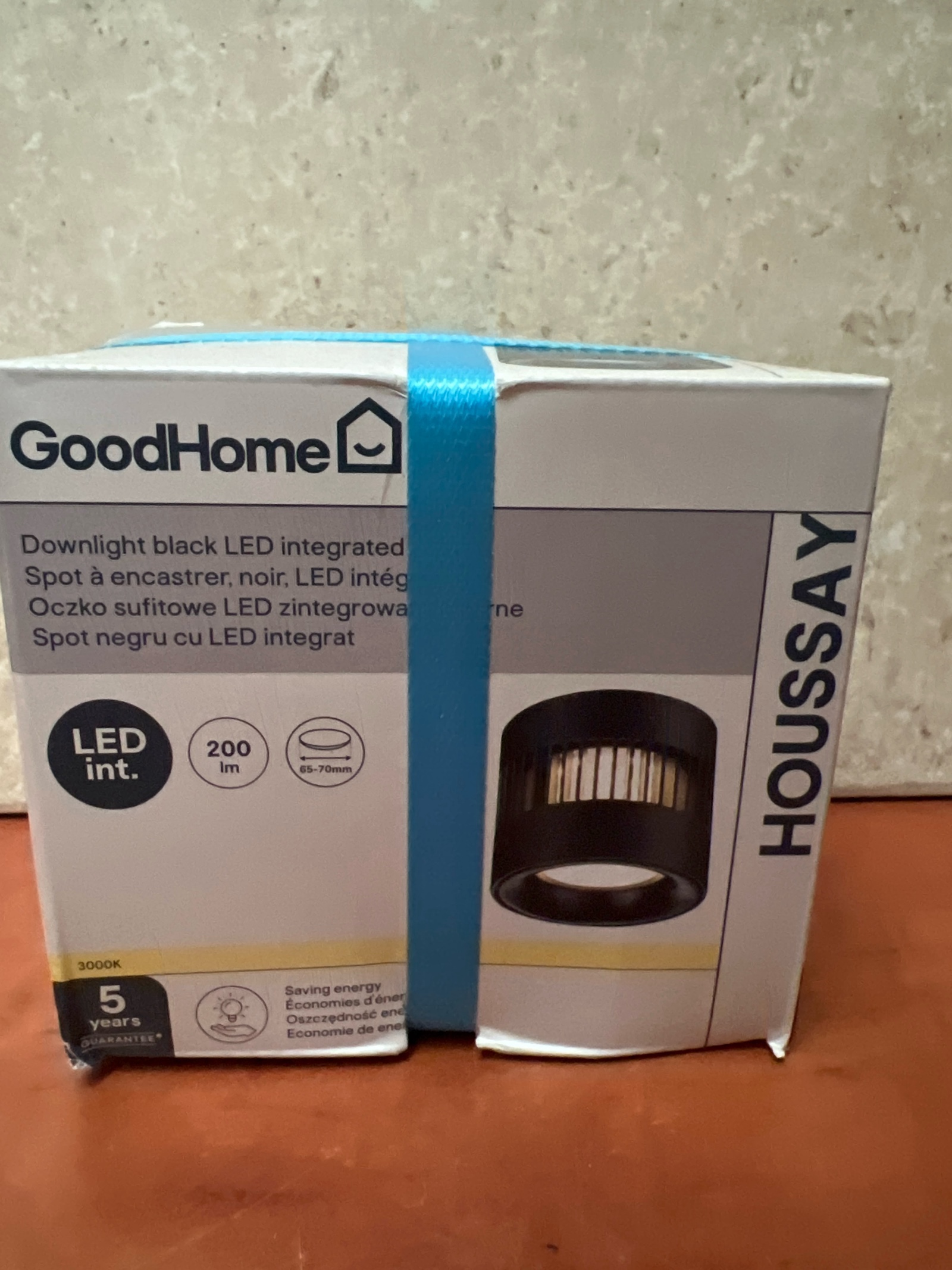 GoodHome Houssay spot encastrable LED intégré noir