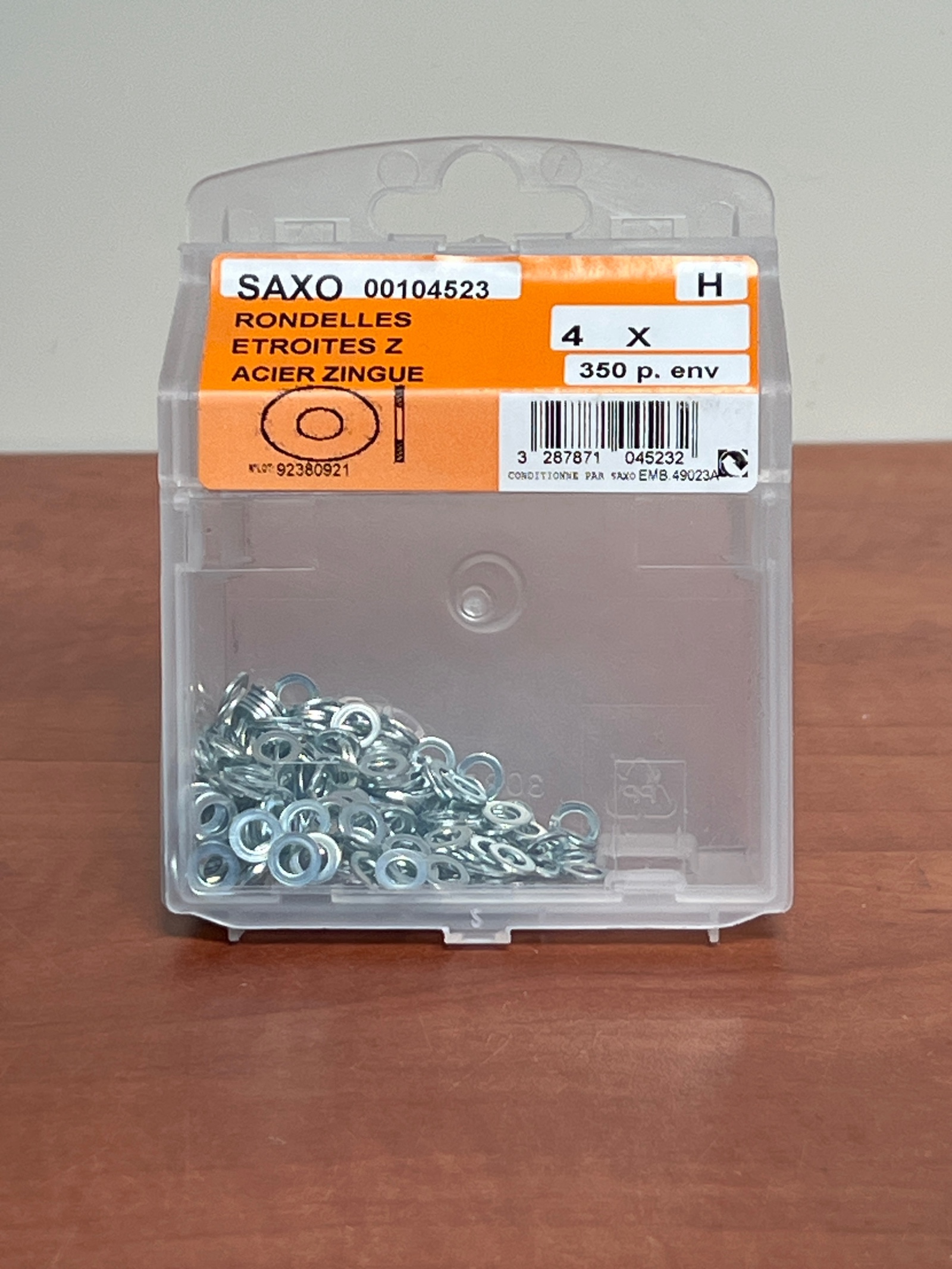 SAXO 00104523 rondelles étroites Z en acier zingué 4 x (env. 350 pièces)