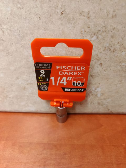 Fischer Darex douille 1/4" 9 mm 12 pans (REF 803007)