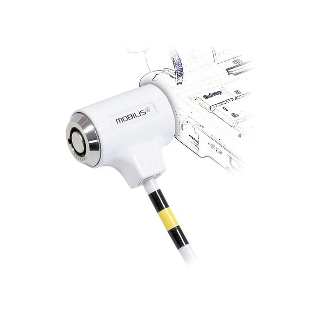 Mobilis Simple Lock - Câble de sécurité - blanc - 1.8 m