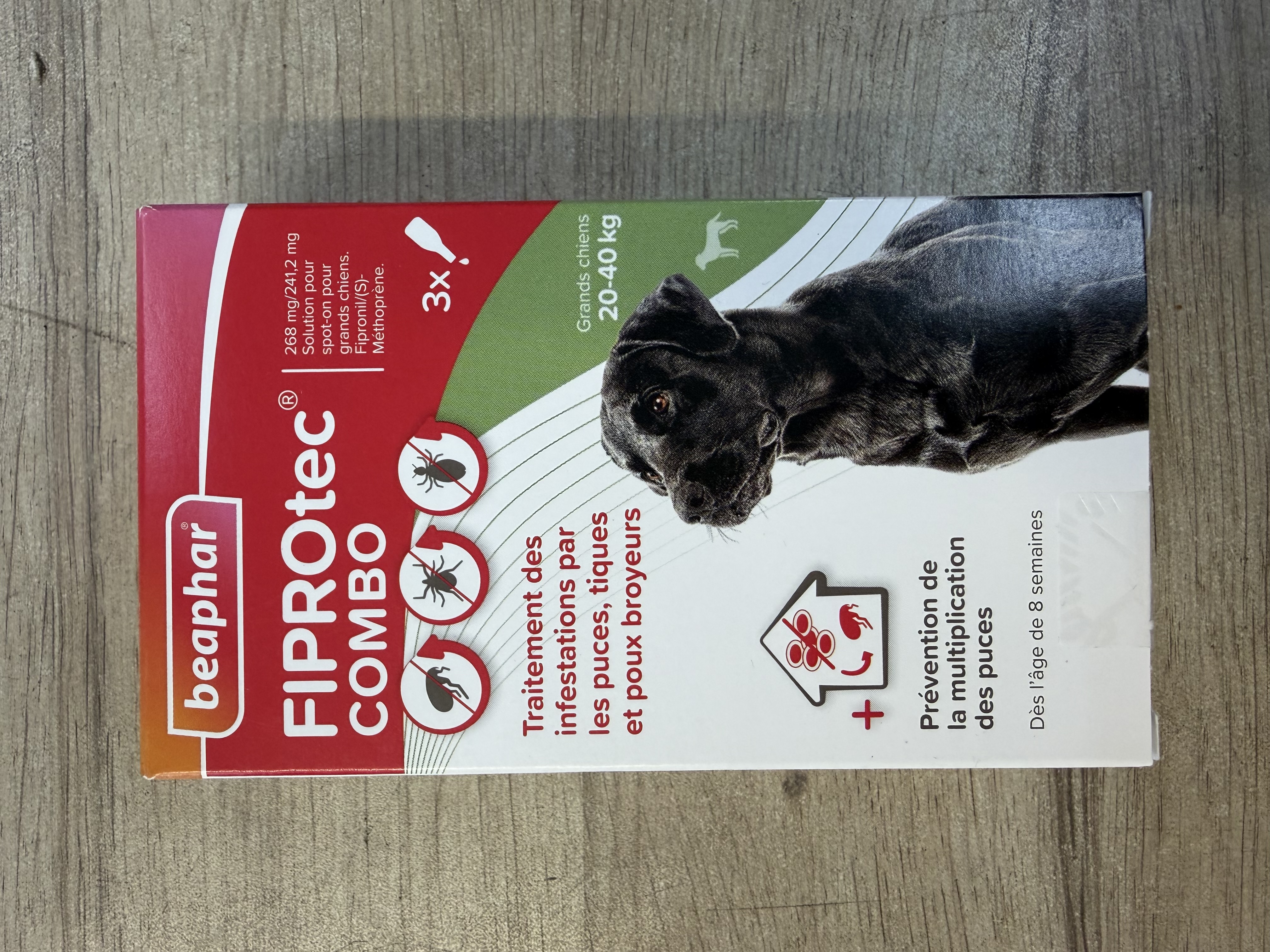 Beaphar FIPROtec Combo grand chien 20-40 kg - 3 pipettes