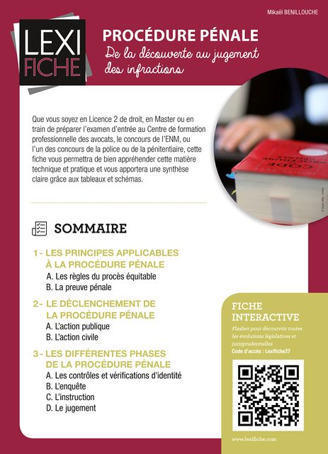 Procédure Pénale - De La Découverte Au Jugement Des Infractions