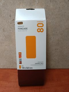 SCID Abrasif ponçage – bande sans fin grain 80, 100 x 560 mm