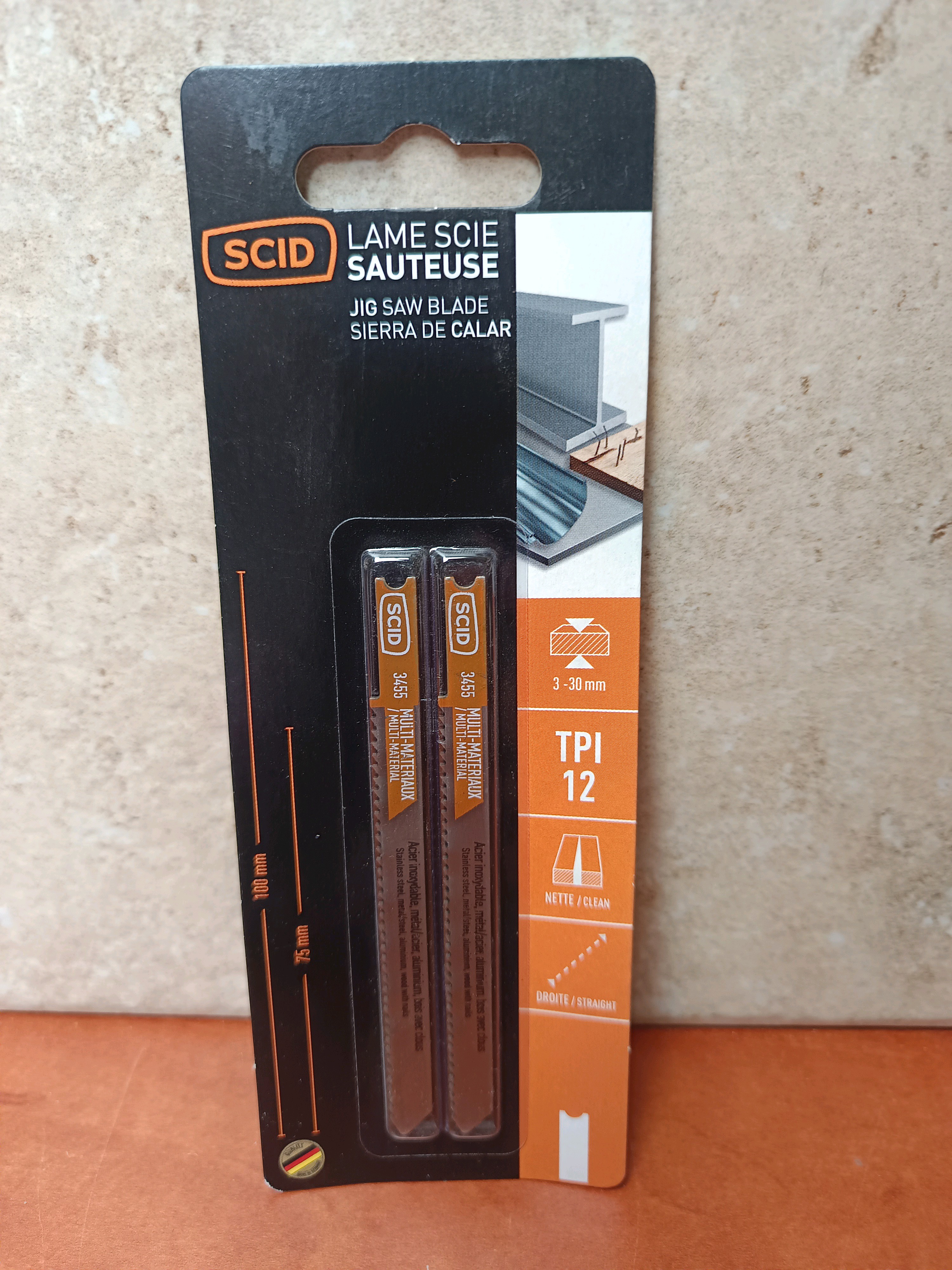 SCID Lame de scie sauteuse TPI 12 75 mm