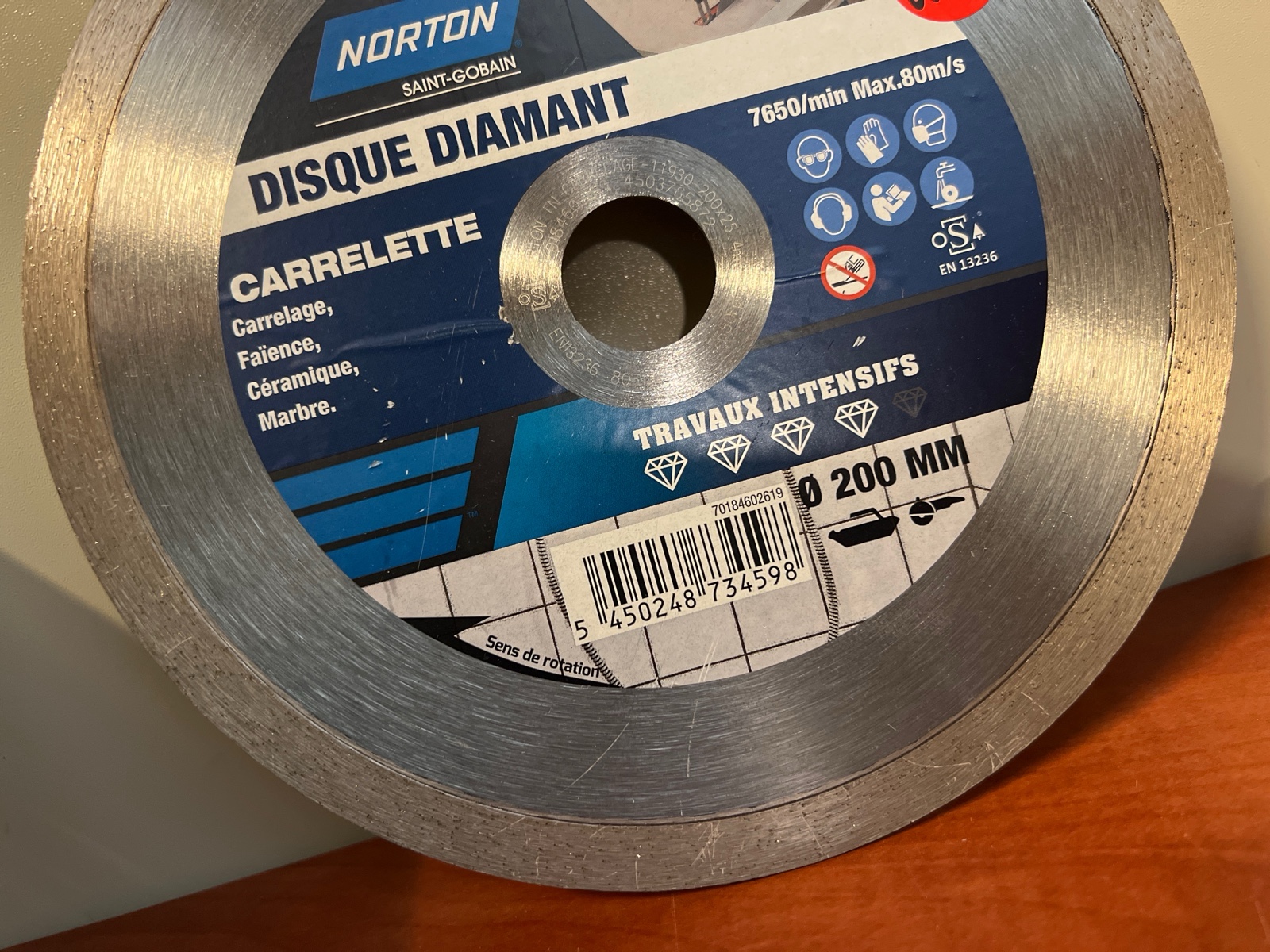 Norton Saint-Gobain Disque diamant pour carrelette Ø 200 mm