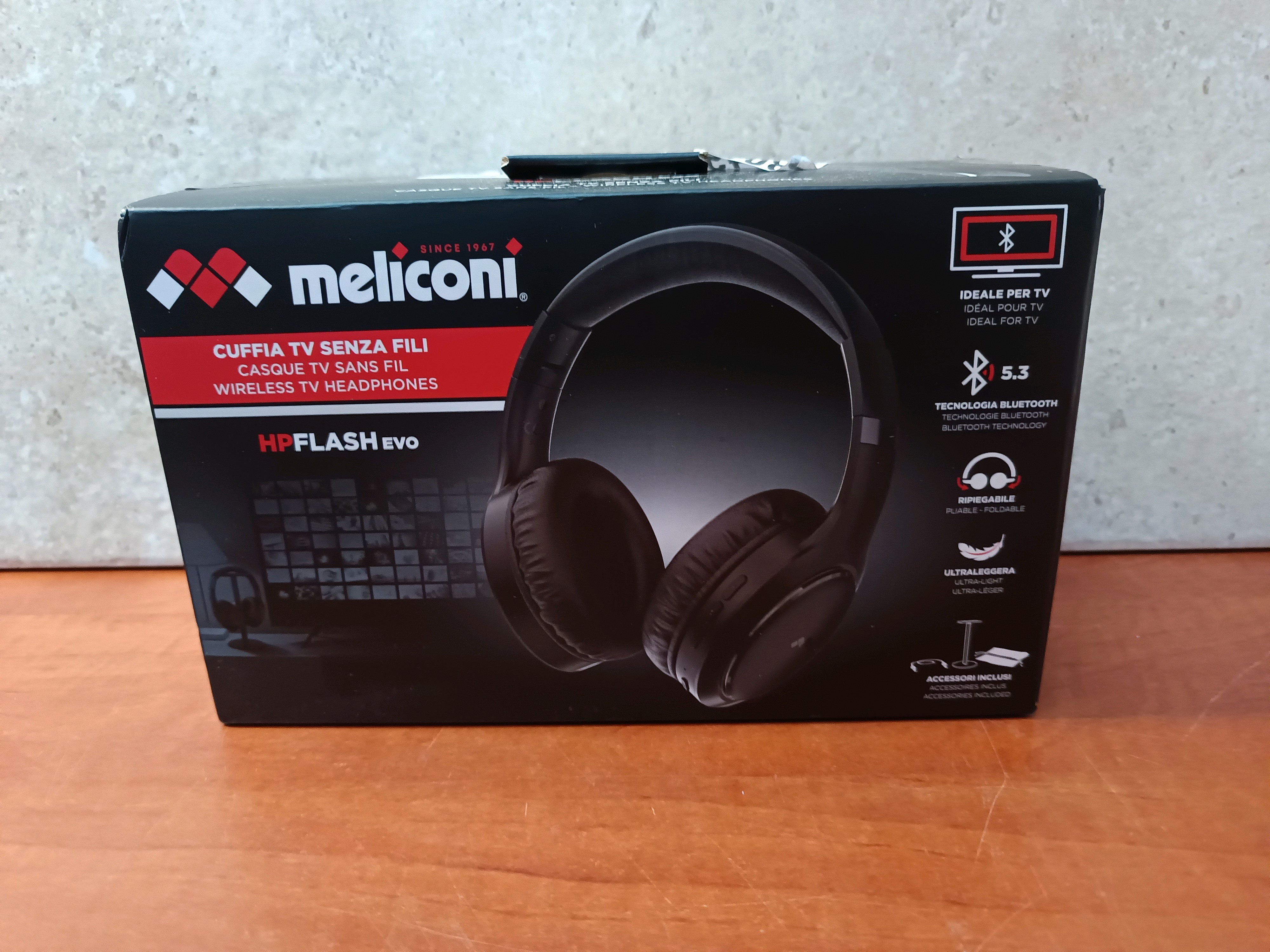 Meliconi HP FLASH Evo casque TV sans fil Bluetooth 5.3