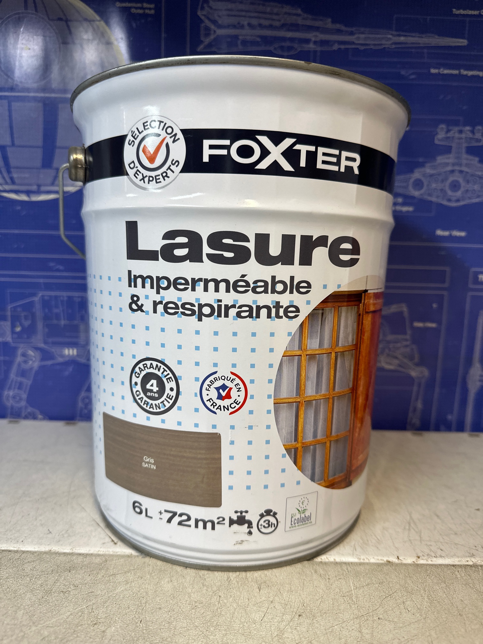 FOXTER Lasure imperméable & respirante - Gris satin 6 L