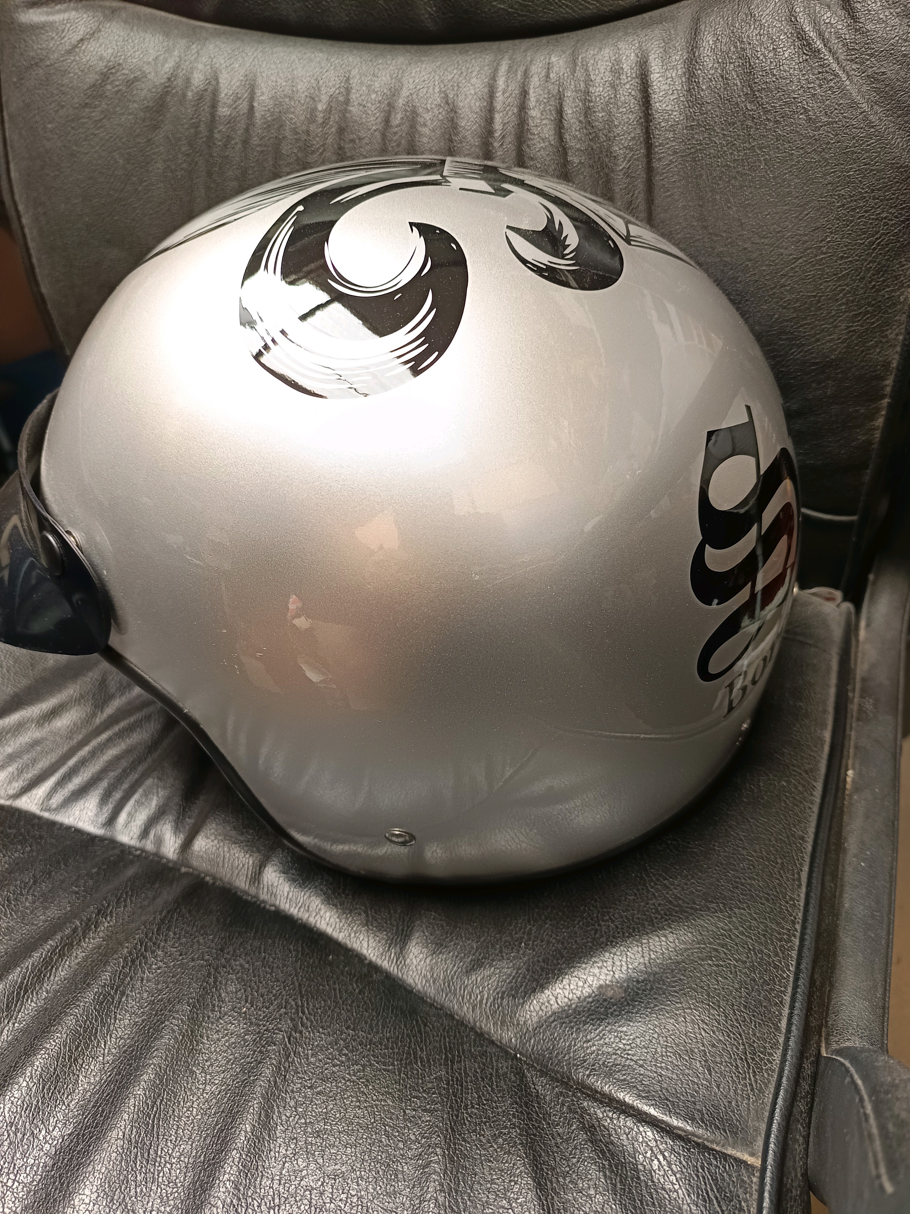 Casque moto jet Smet C130 argent - Taille L